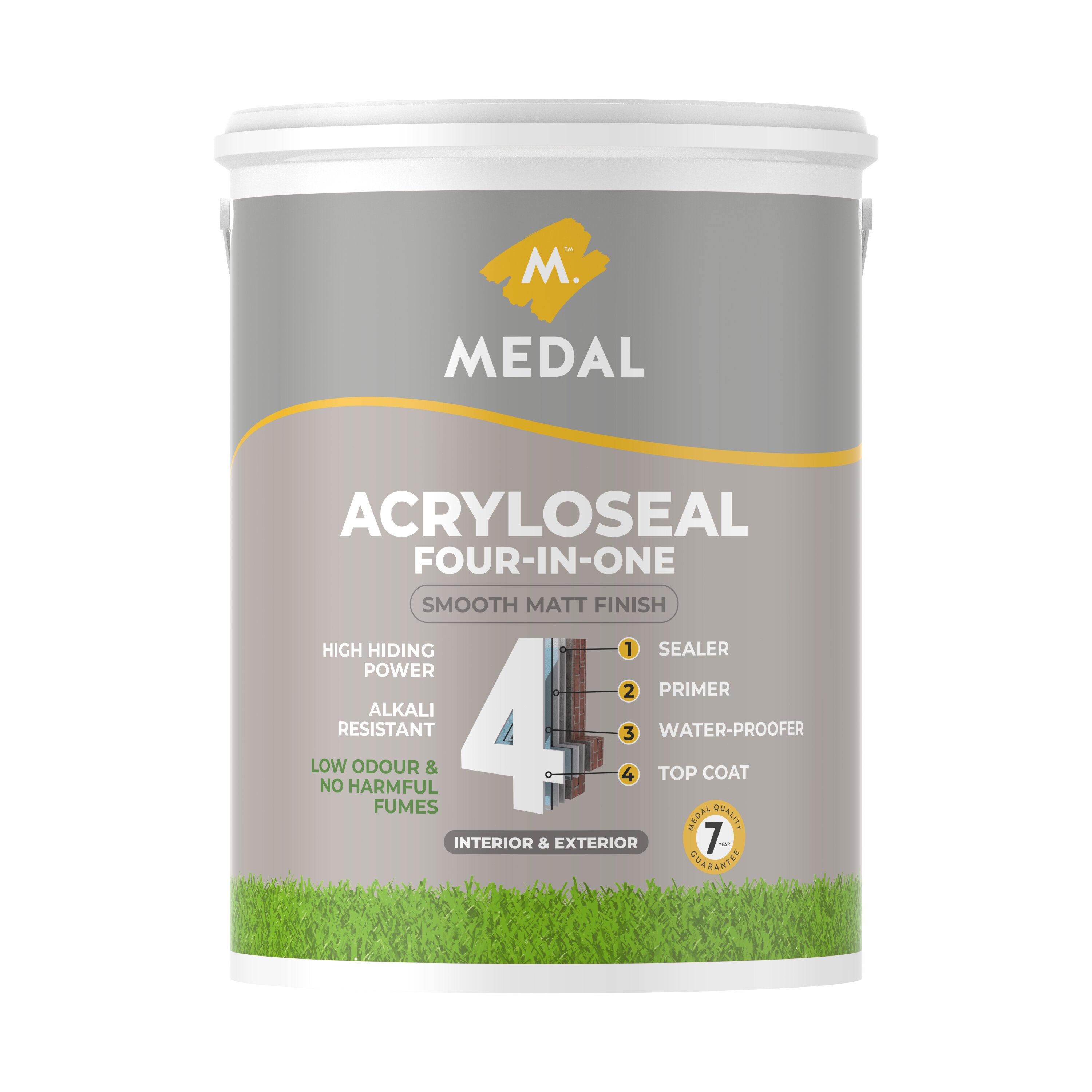 Medal Pva Paint Self Priming Topcoat Wheatfields Acryloseal 5l