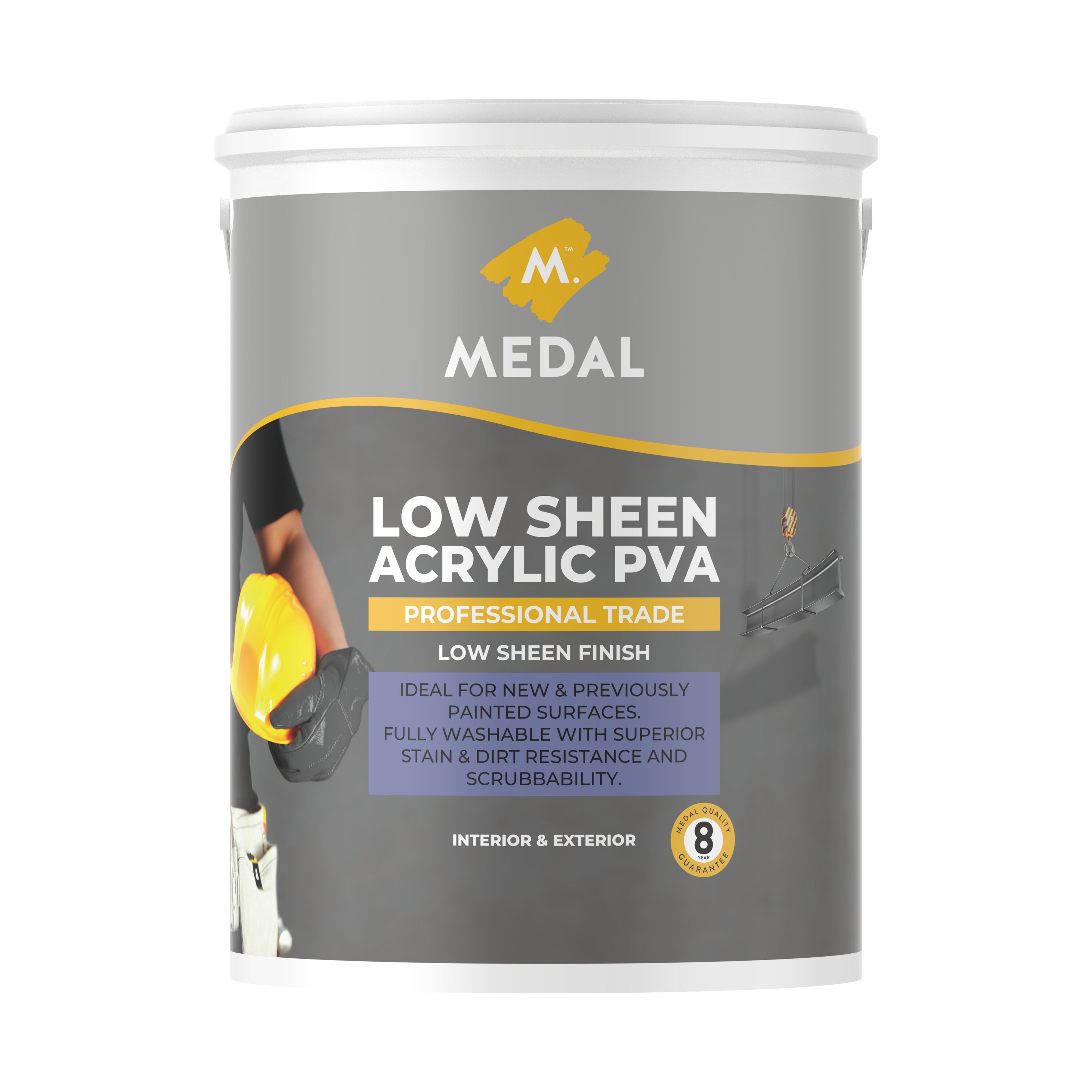 Medal Acrylic Pva Paint Low Sheen Prof Trade Peach 5l