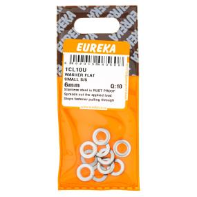 Eureka Washer Flat Small S/Steel 6.0mm ( 10) 1CL10U
