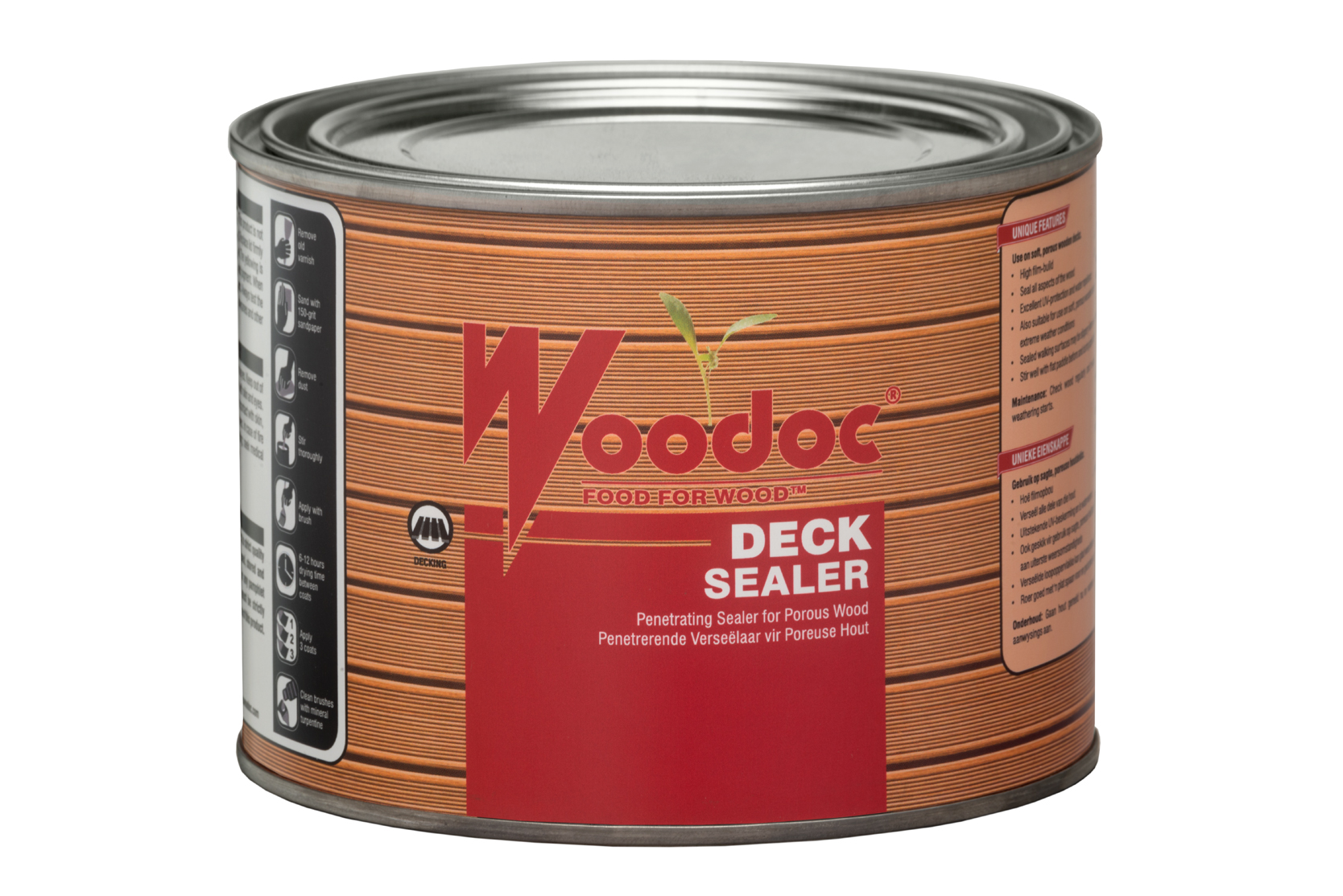Deck Sealer Penetrating Porous Wood Deep Brown 1l Woodoc - BUCO
