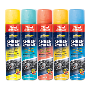 Shield Sheen Vinyl Rubber Plastic Care 750ml Xtreme Cherry SH155