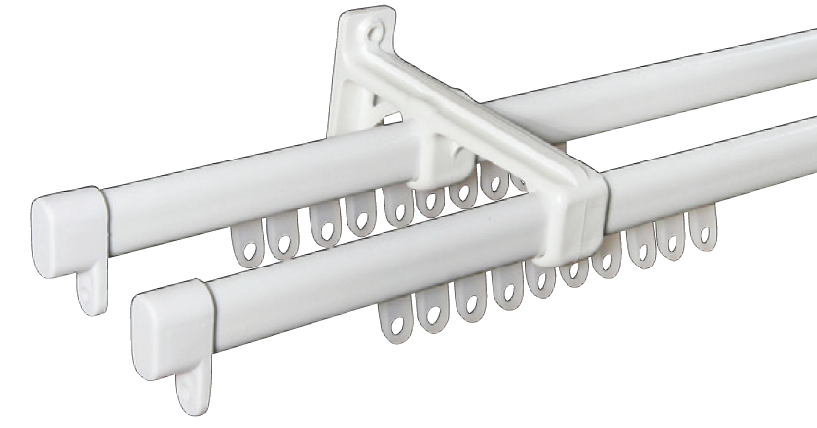 Rufflette Curtain Track Nnb C Double Steel 1.5m