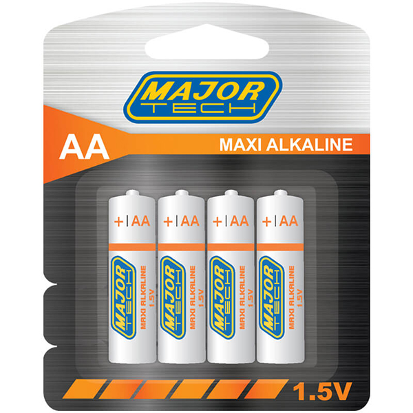 Major Tech Battery Alkaline AA 1.5V (4) LR6-BP4