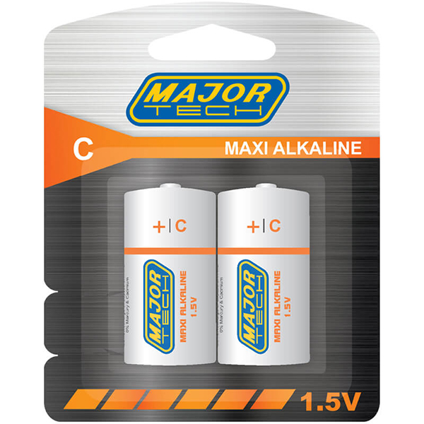 Major Tech Battery Alkaline C 1.5V (2) LR14-BP2