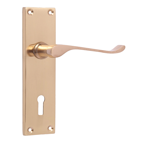 Lever Furniture Smyrna Brass On Back Plate Key 0052/k71