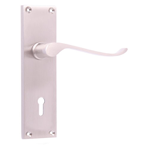Lever Furniture Smyrna Satin Nickel On Back Plate Key V0052/K78