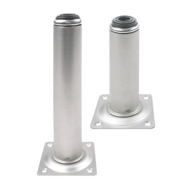 Leg Round Adjustable 100x 50mm Silver Foot