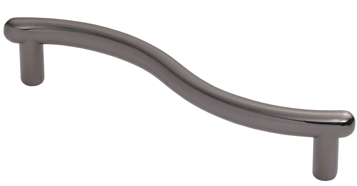 Handle Cabinet  96mm Curveline Black Nic
