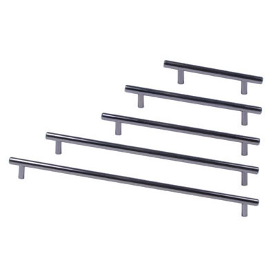 Roco Handle Cabinet 448mm Mild Steel Bar Satin Chrome