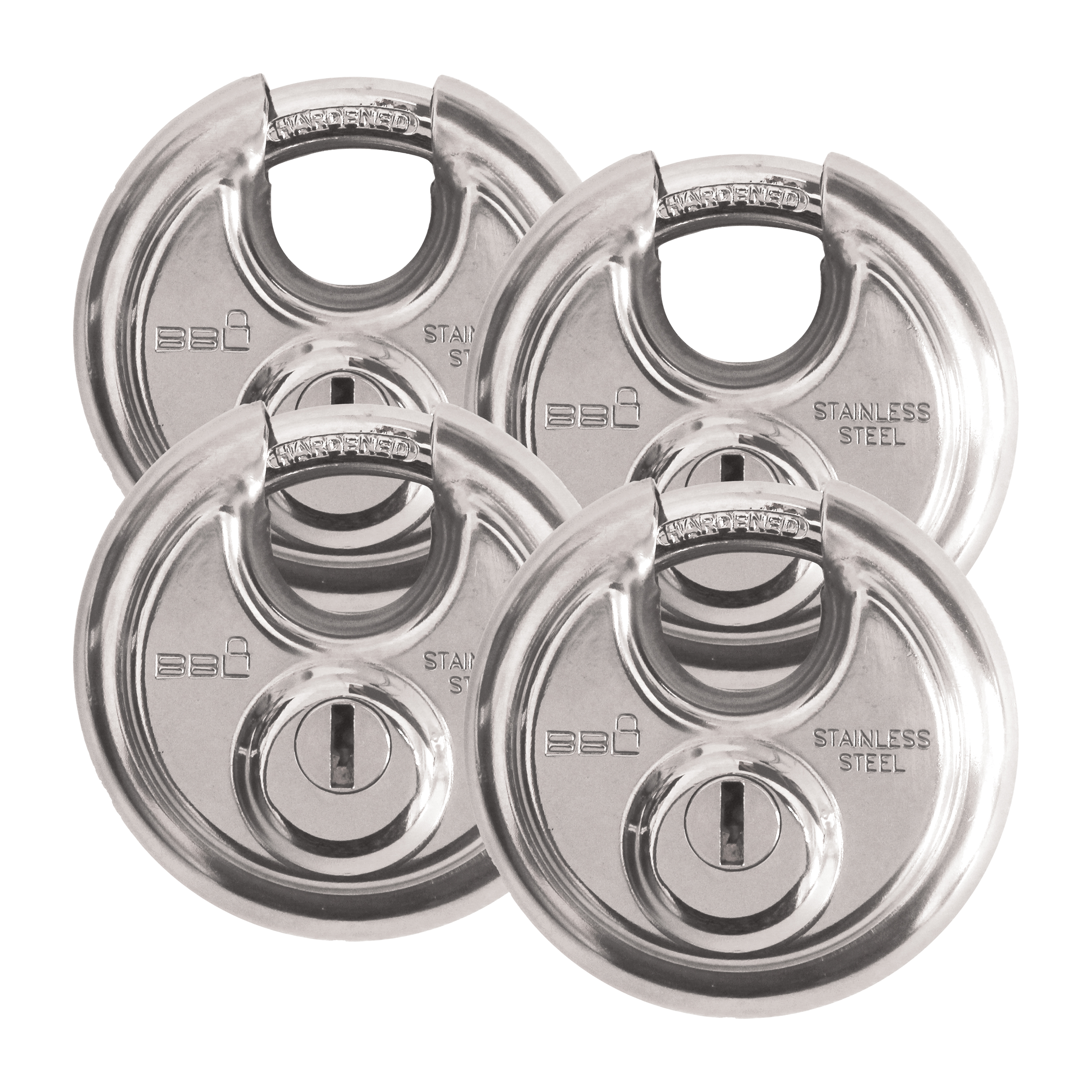 BBL Padlock 70mm Discus Keyed Alike ( 4) BBP170-4