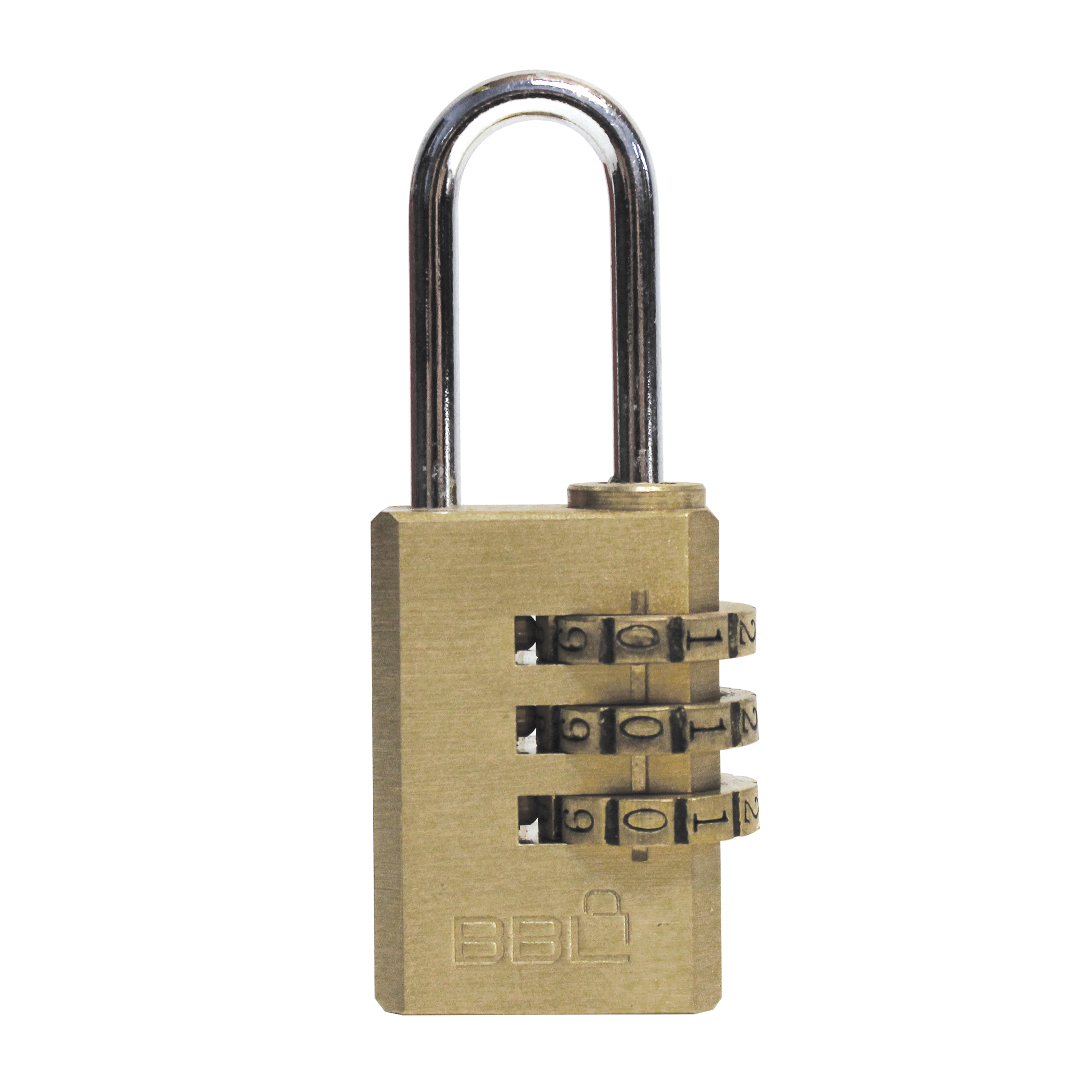 BBL Padlock 30mm Brass Combination Resetable BBP830-3