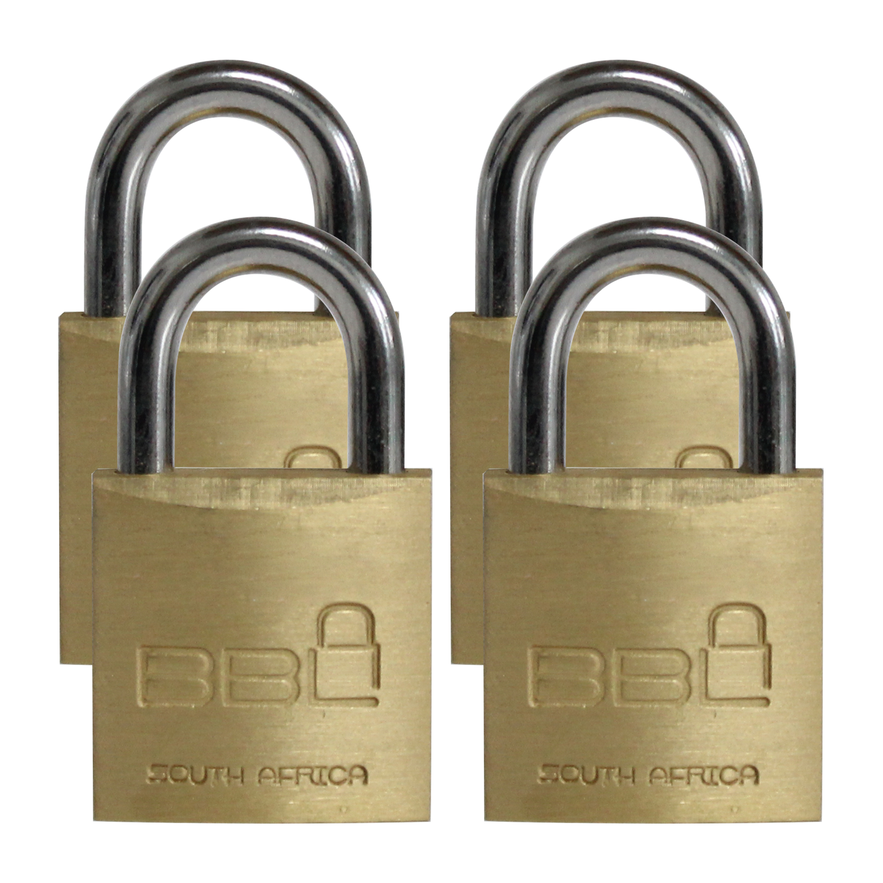 BBL Padlock 20mm Brass Keyed Alike ( 4) BBP920-4