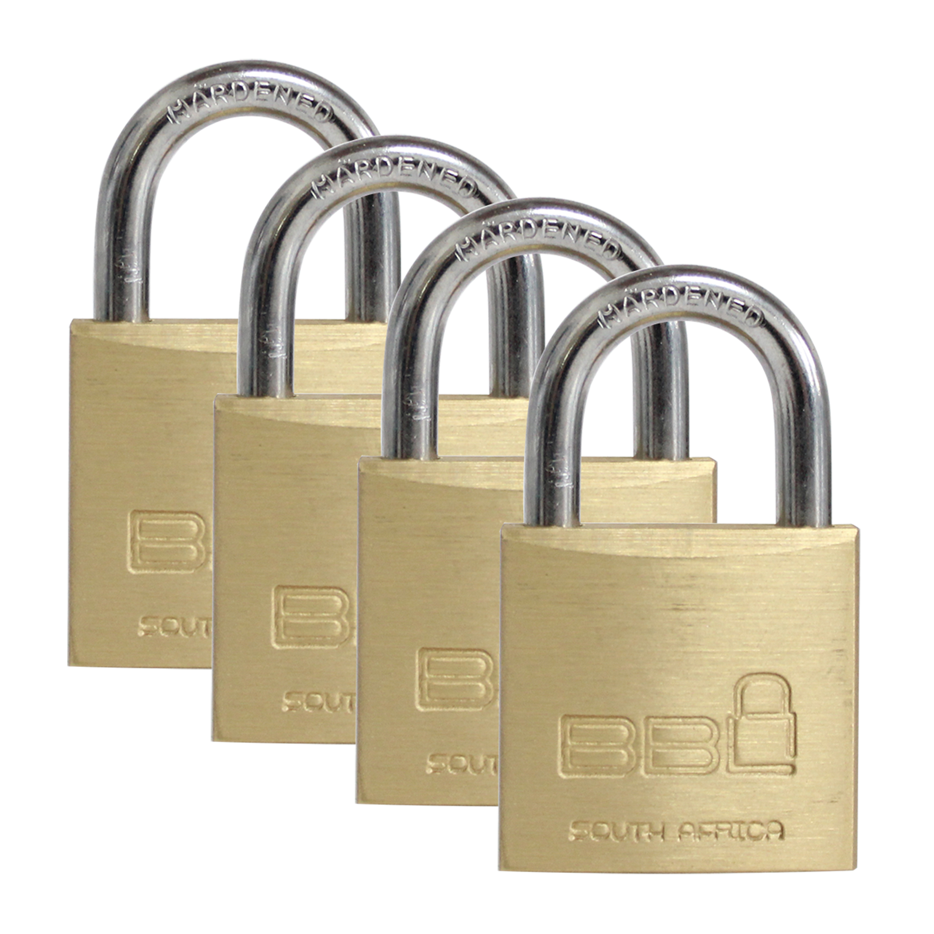BBL Padlock 30mm Brass Keyed Alike ( 4) BBP930-4