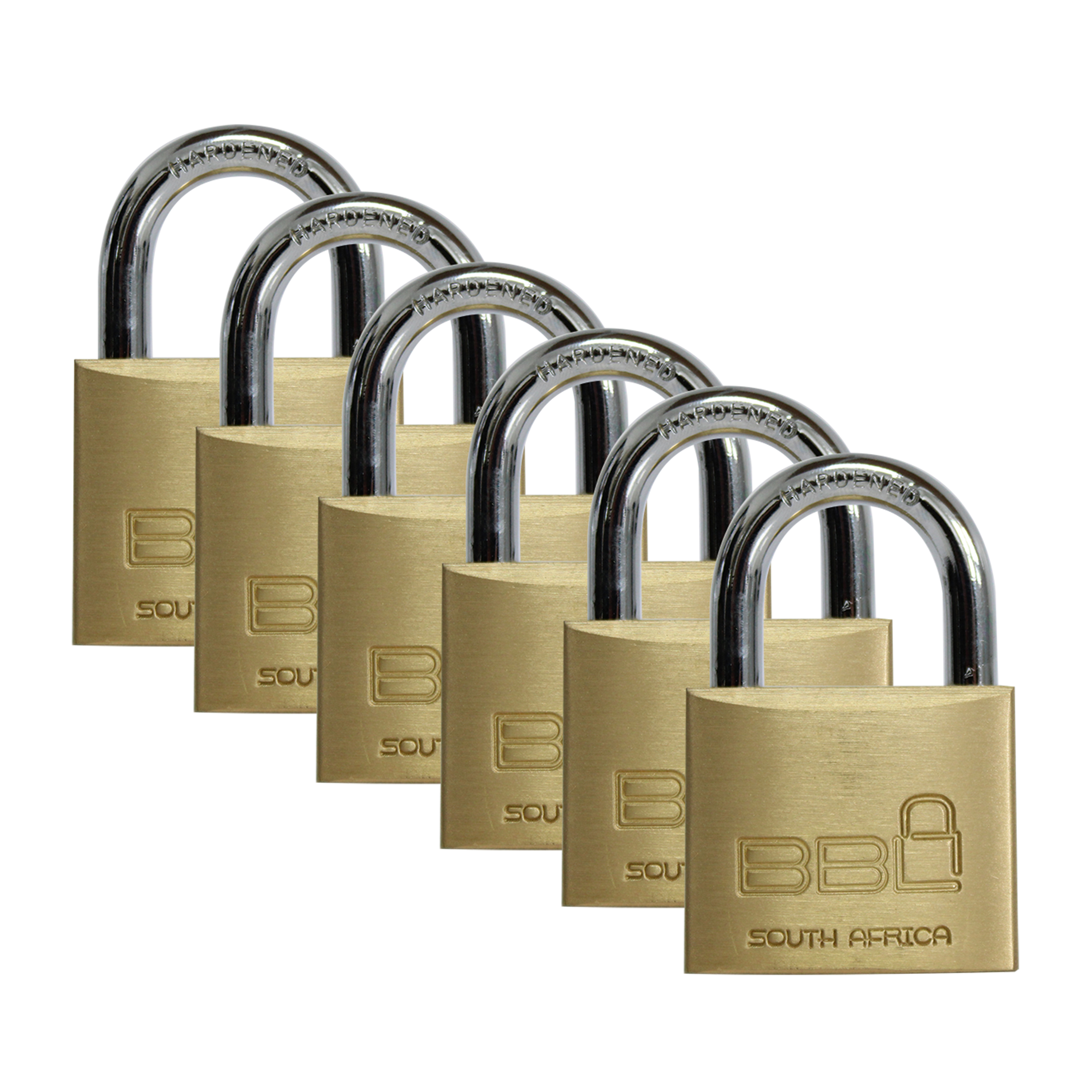 BBL Padlock 40mm Brass Keyed Alike ( 6) BBP940-6