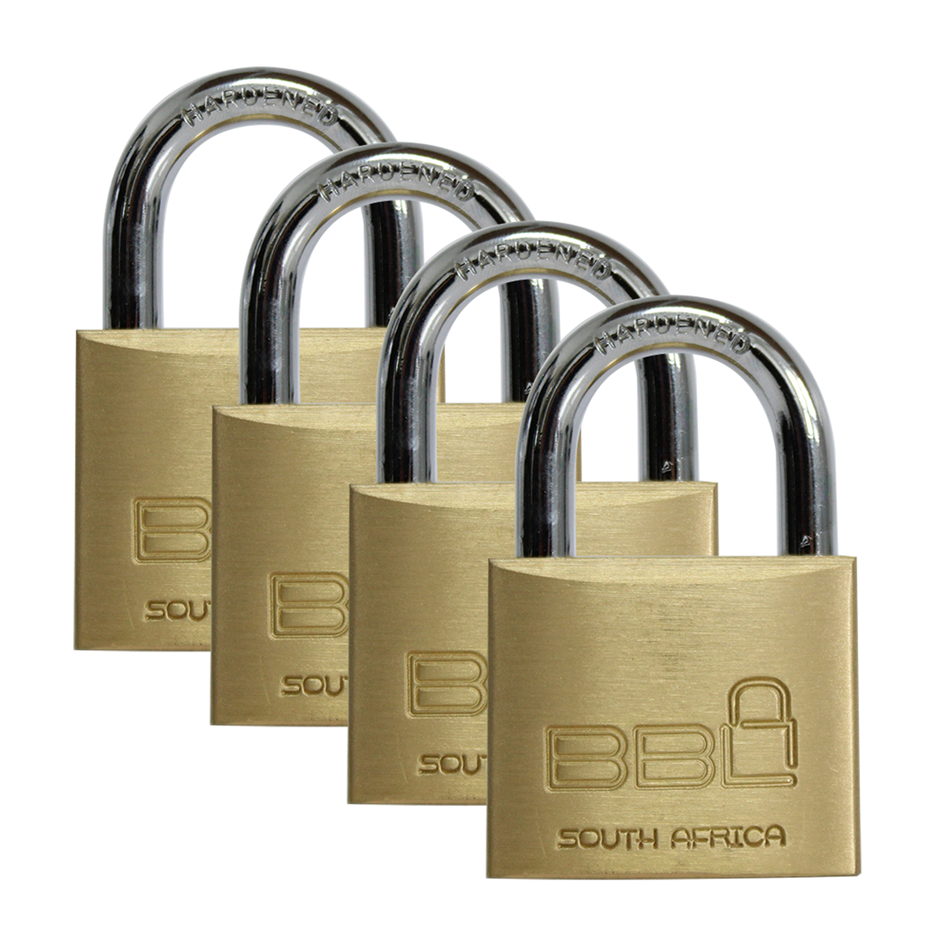 BBL Padlock 50mm Brass Keyed Alike ( 4) BBP950-4