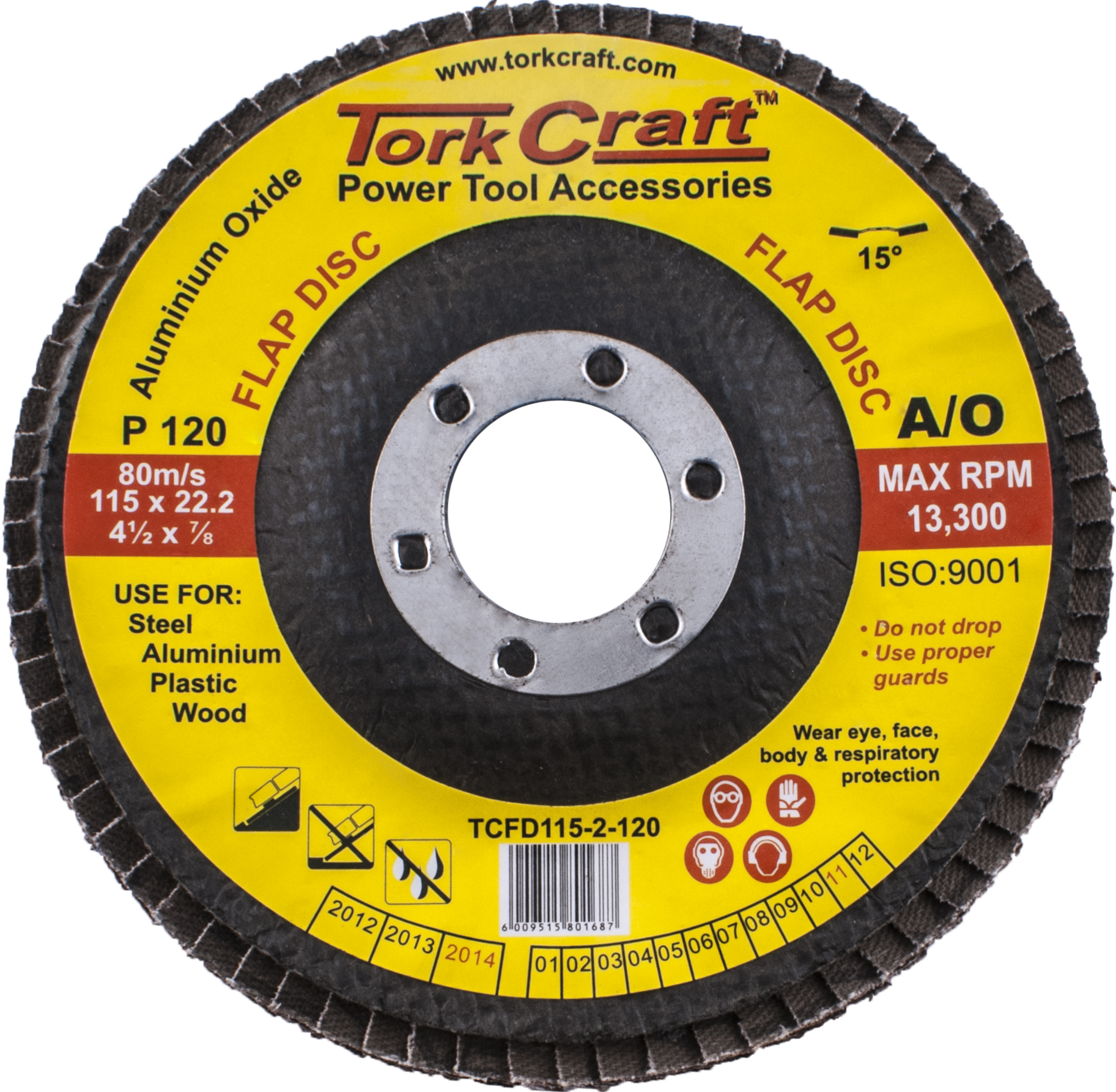 Tork Craft Disc Flap 115mm P120 TCFD115-2-119