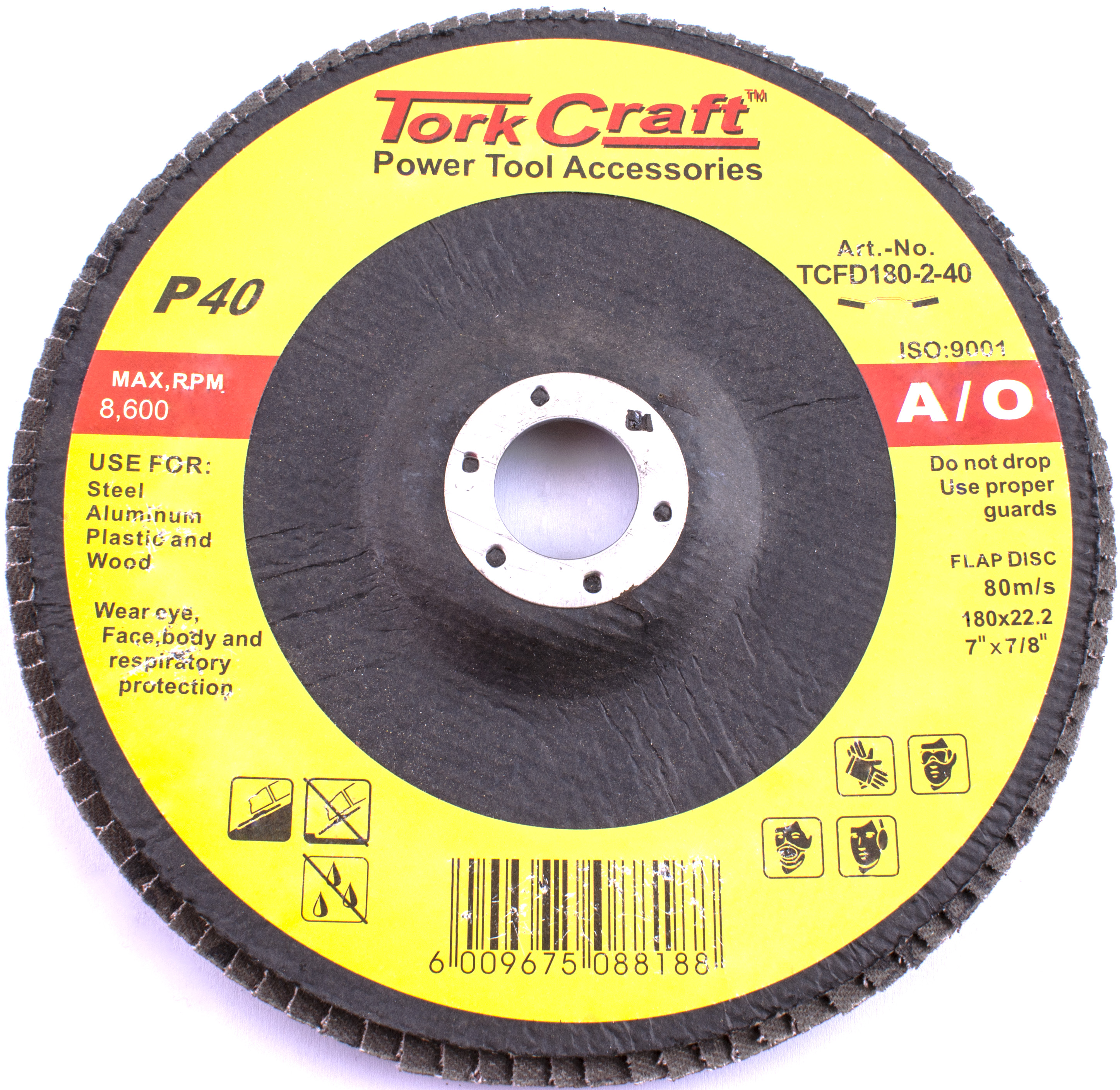 Tork Craft Disc Flap 180mm P40 TCFD180-2-40