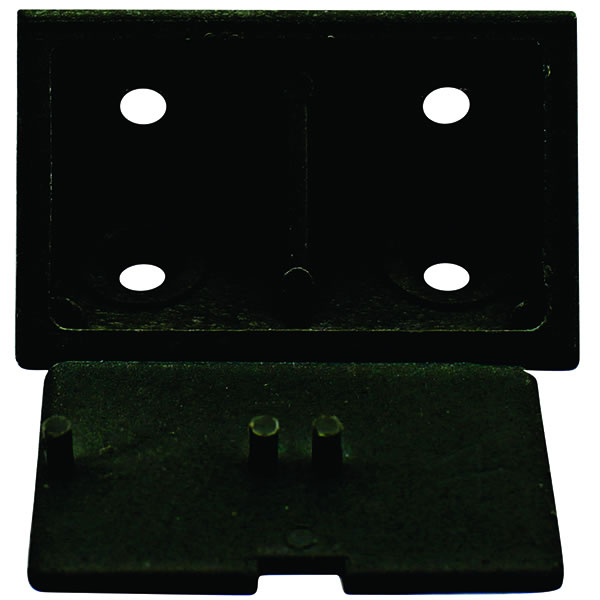 Corner Block Plastic Black Bulk H19202