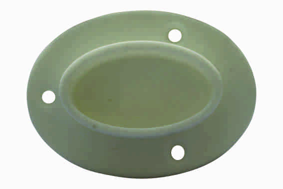 Bracket Flange Oval Plastic 19mm
