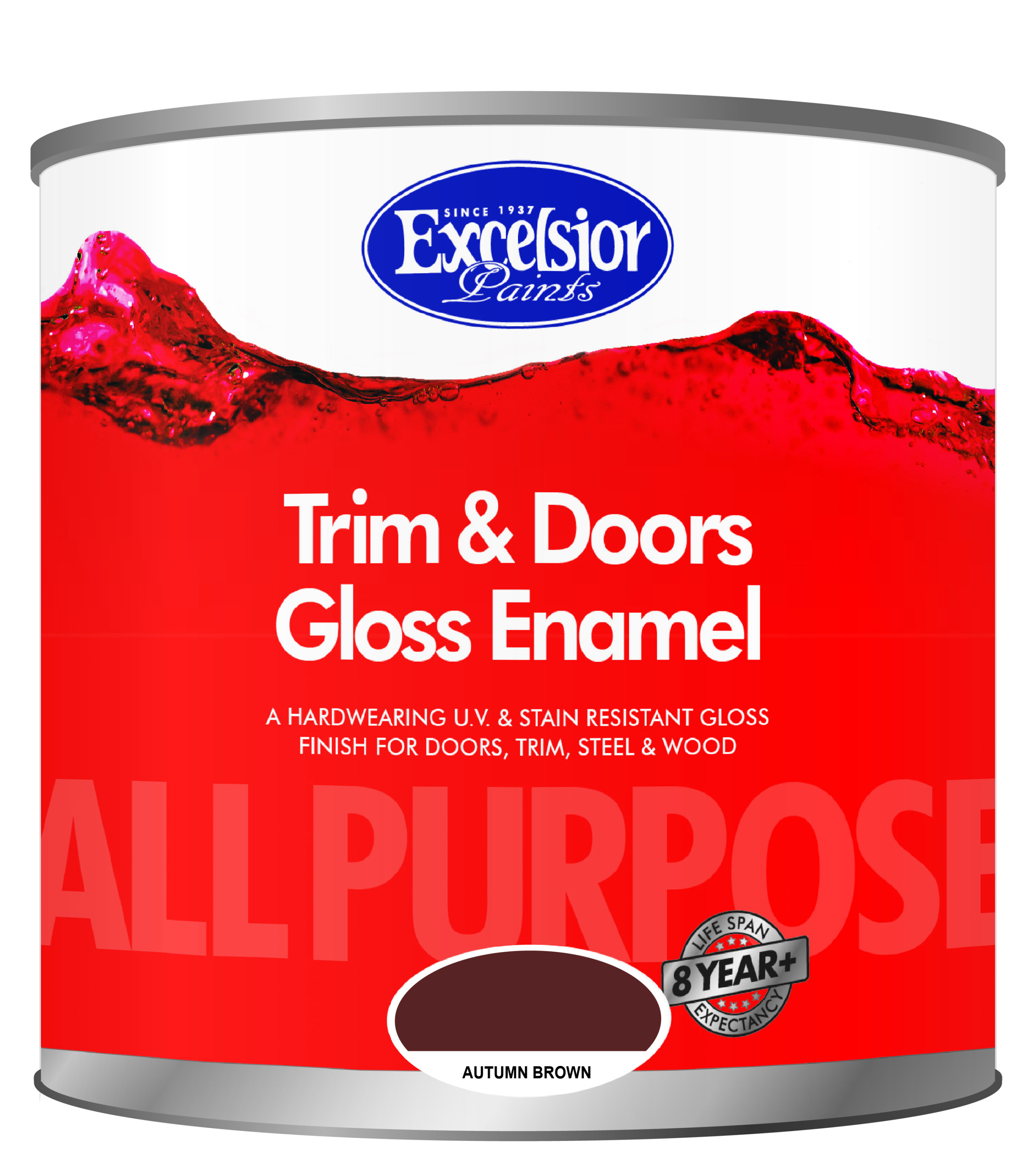 Excelsior All Purpose Gloss Enamel A/brown  1l