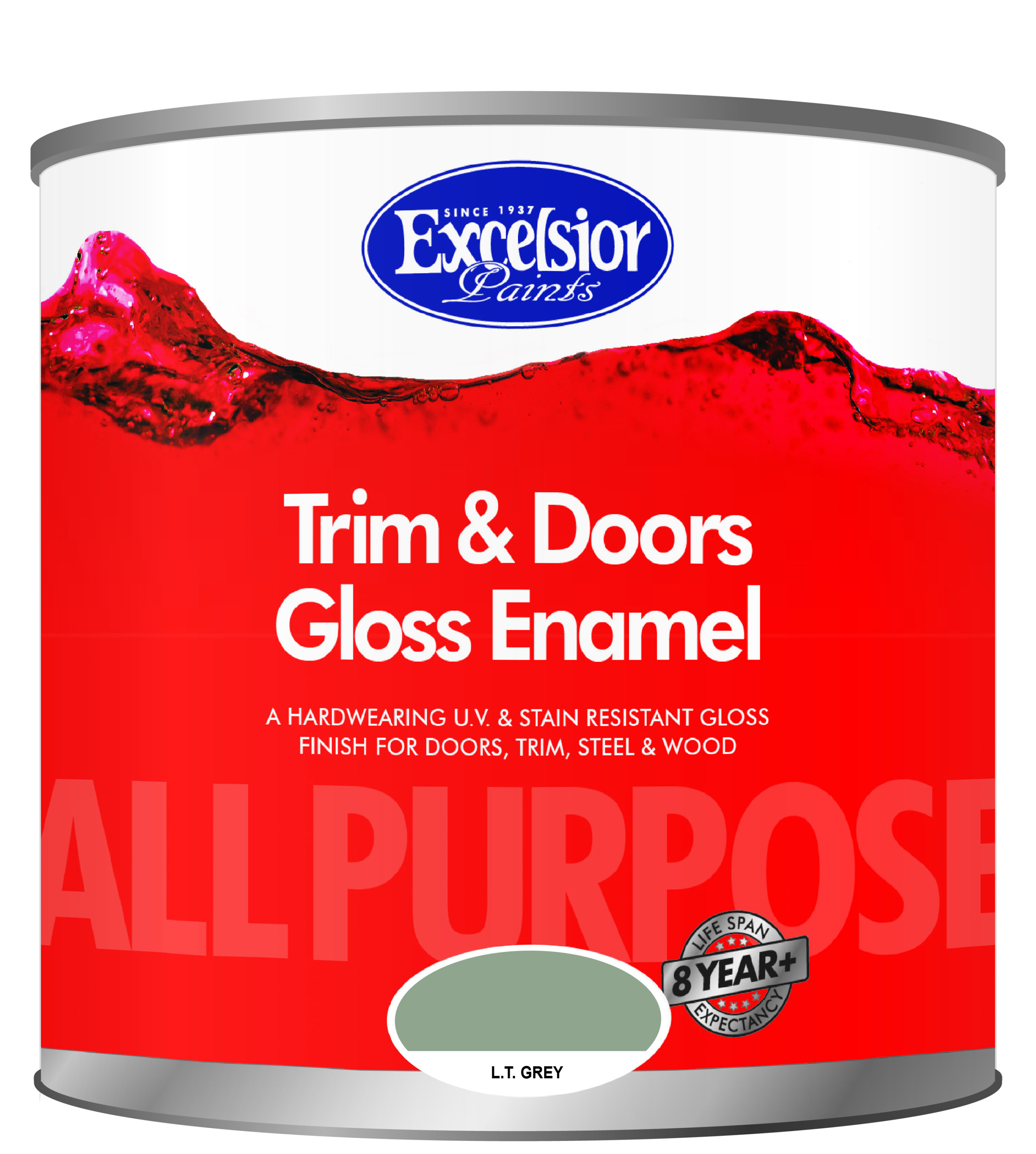Excelsior All Purpose Gloss Enamel Light Grey 500ml