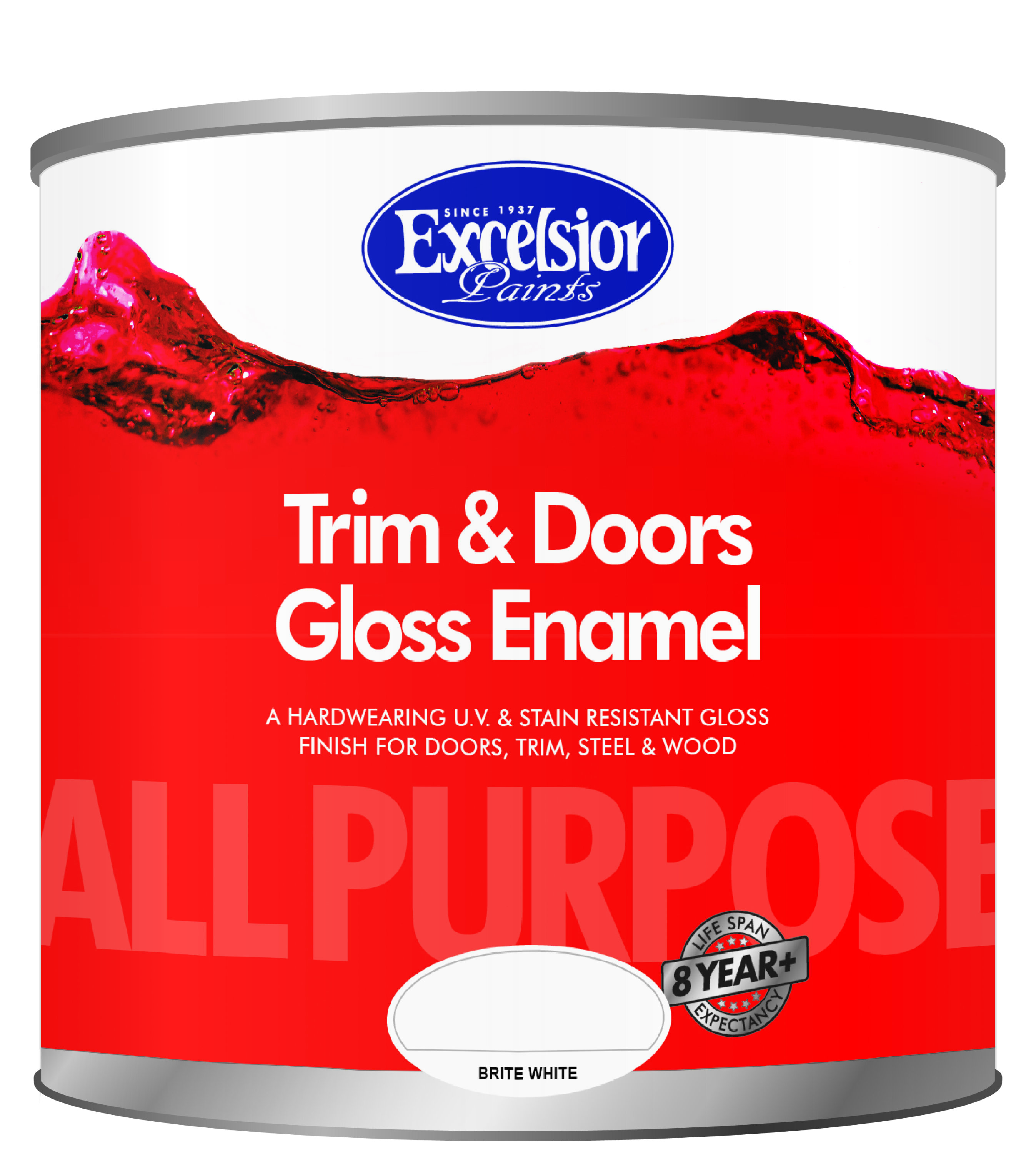 Excelsior All Purpose Gloss Enamel White 500ml