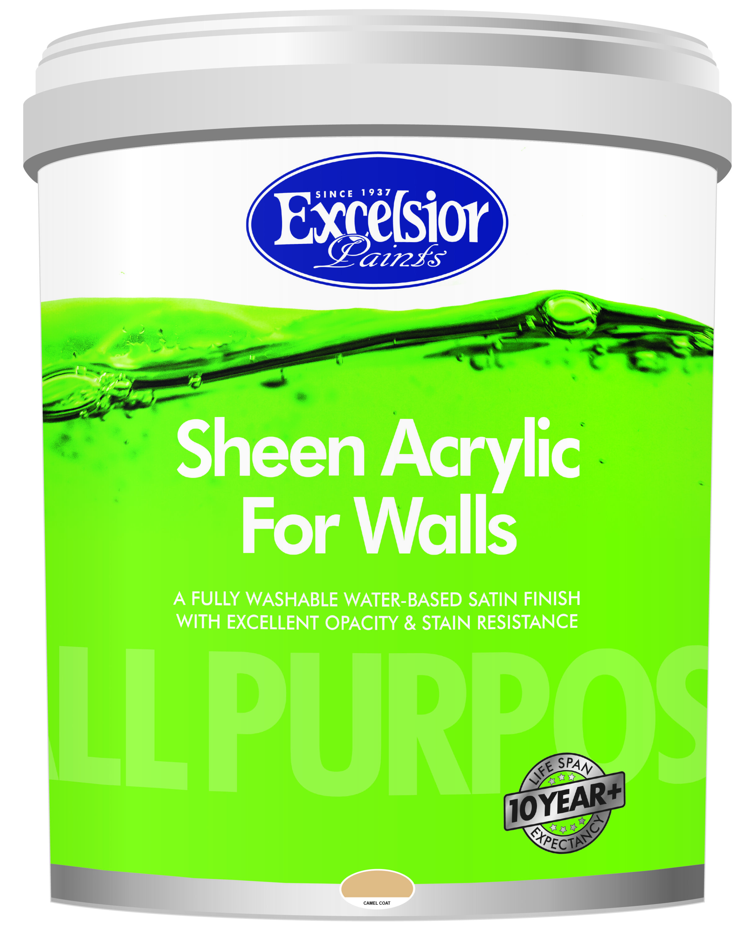 Excelsior All Purpose Sheen Paint Acrylic Camel Coat 20l