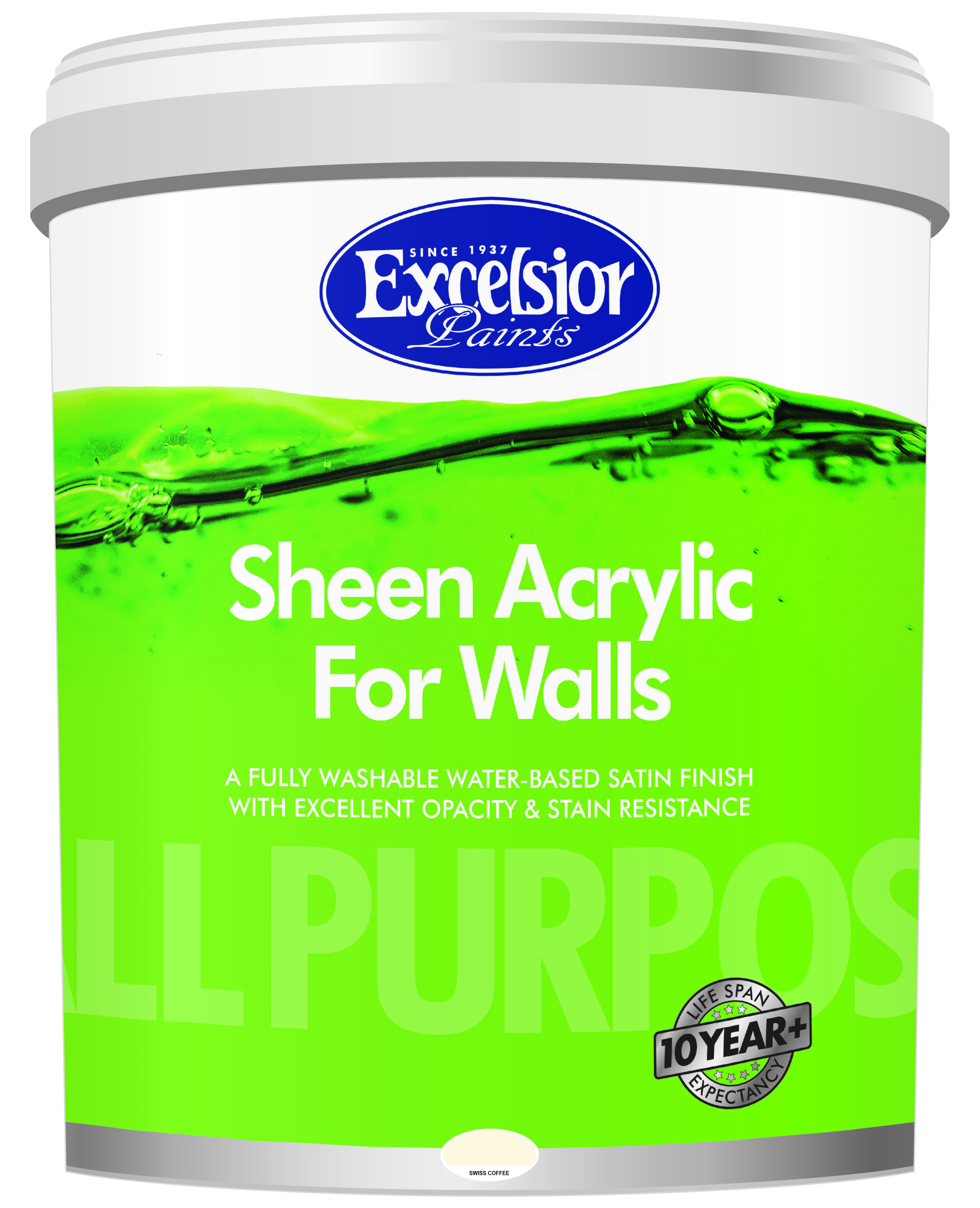 Excelsior All Purpose Sheen Paint Acrylic Swiss Coffee 20l