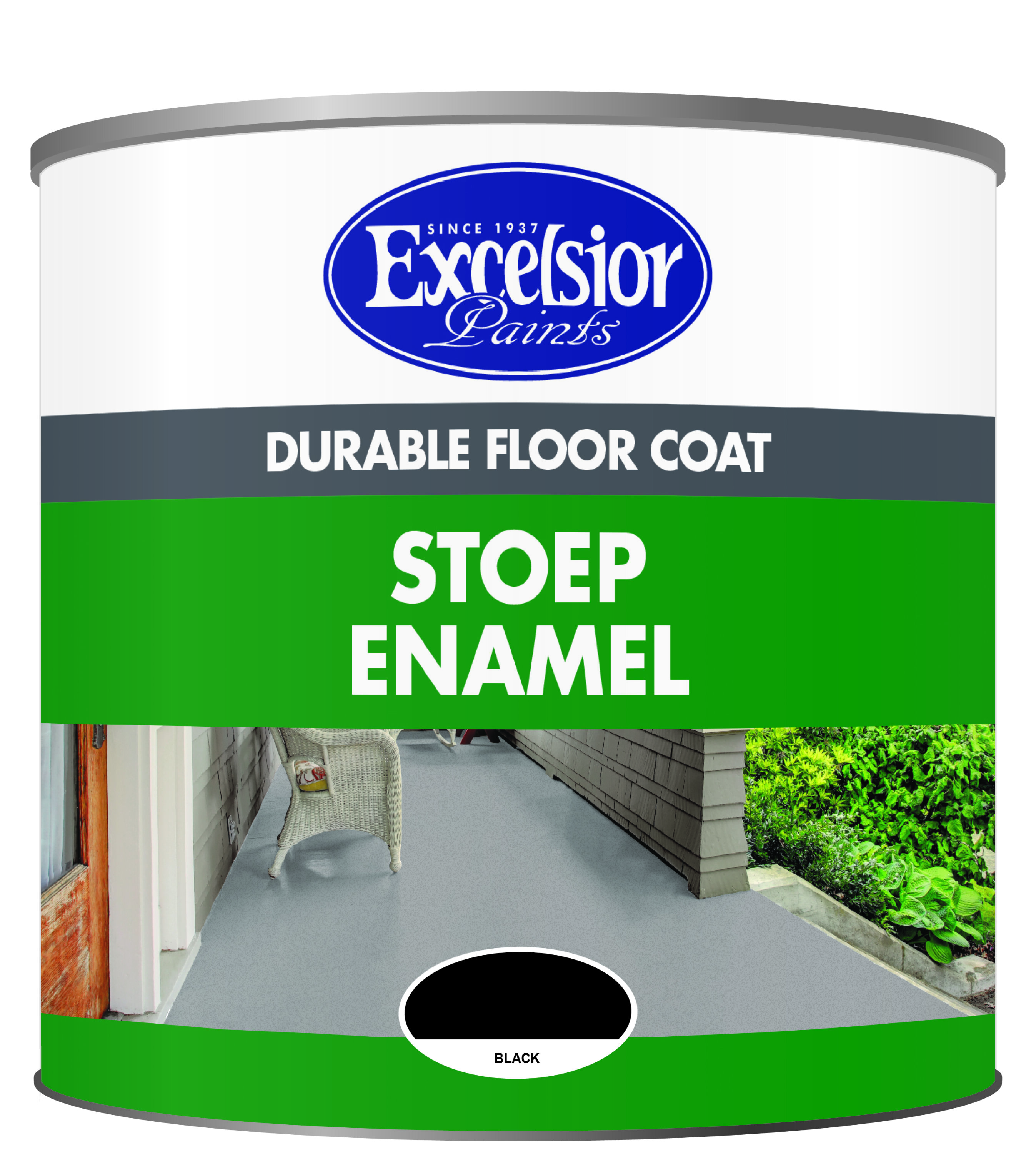 Excelsior Stoep Enamel Black 1l