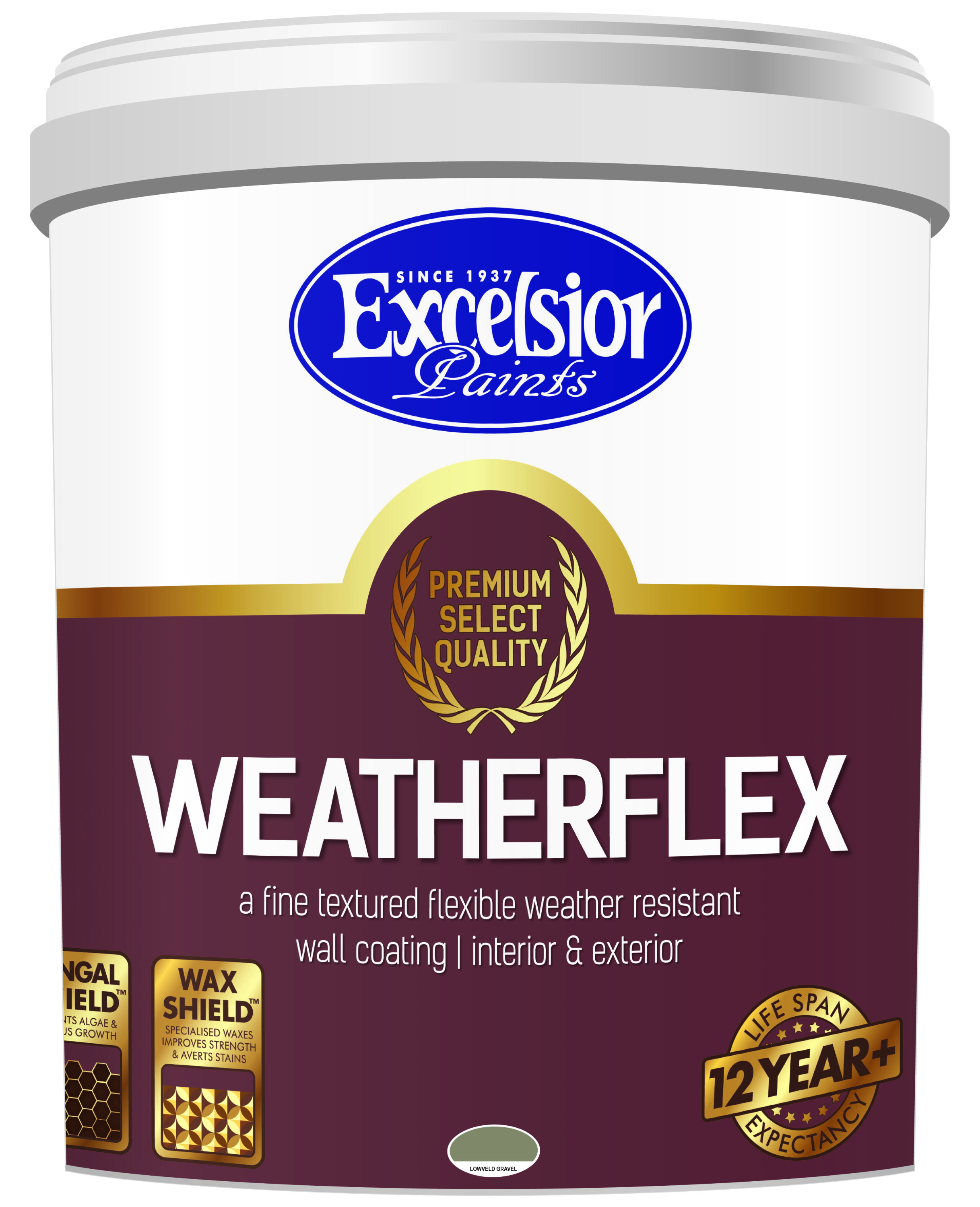 Excelsior Weatherflex Weather Resistant Paint Lowveld Gravel 20l
