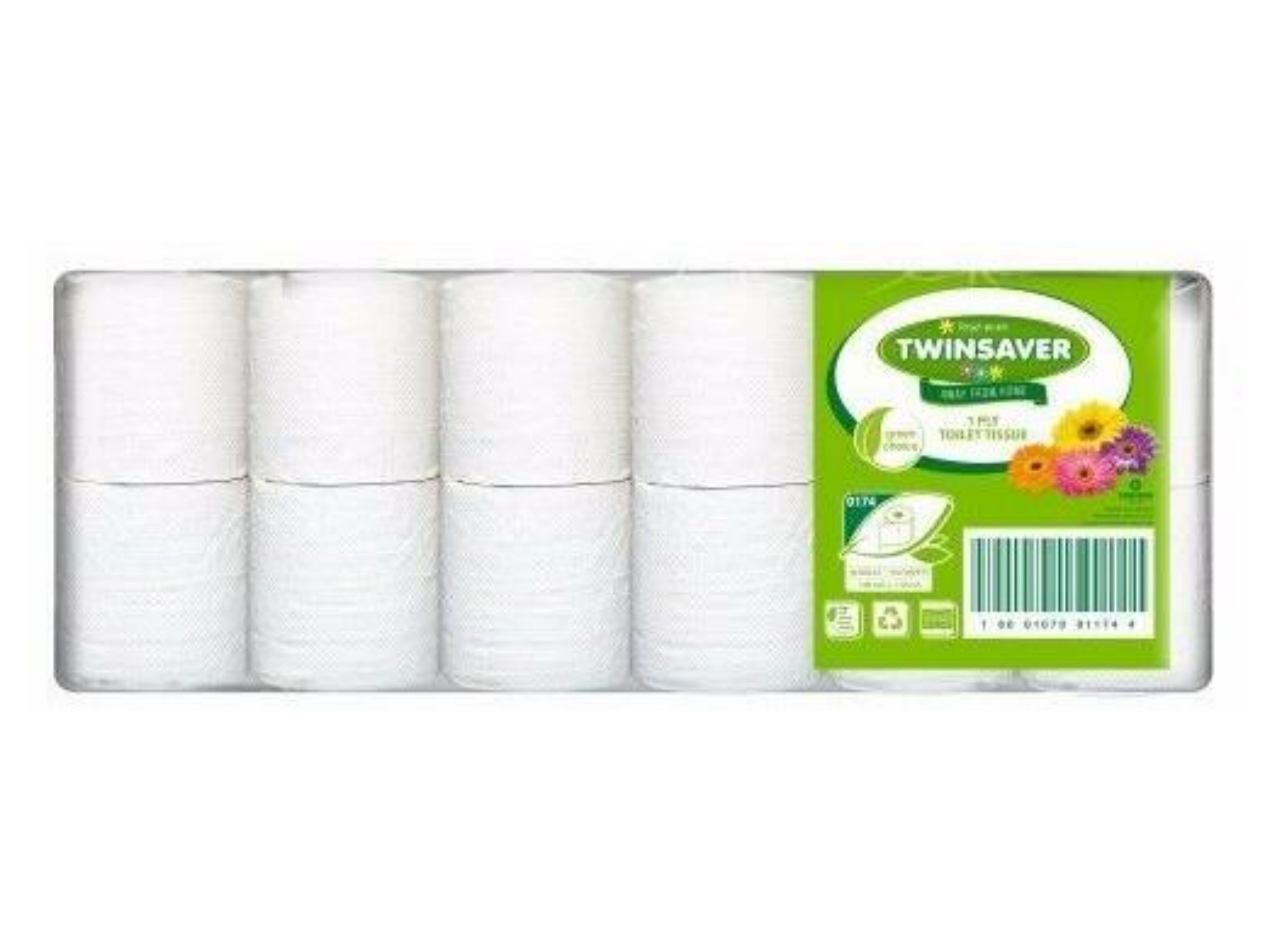 Twinsaver 1 Ply Toilet Paper Unwrapped (48)