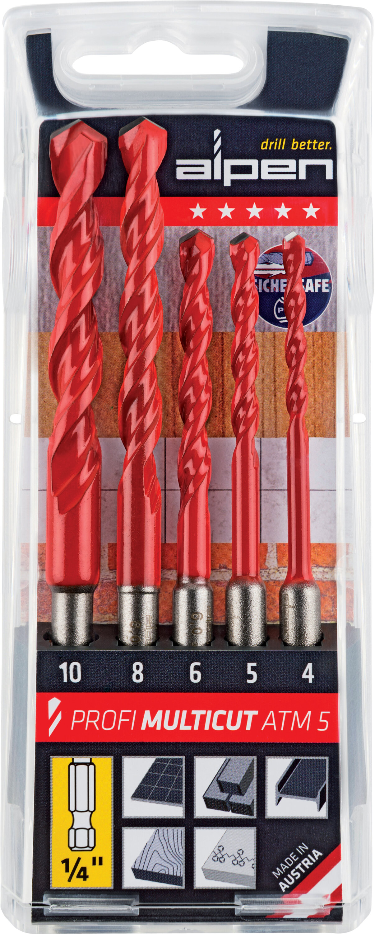 Drill Bit Set Multicut 5Pce ALP ATM5