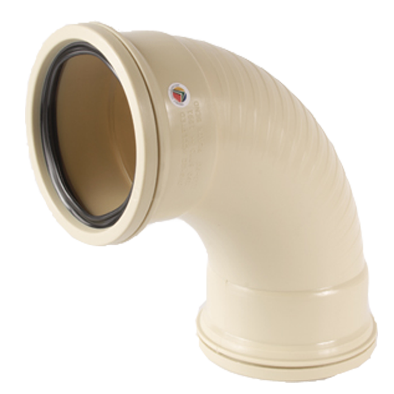 Proflo Pvc UG 110mm Bend 90deg Plain Long Radius SABS