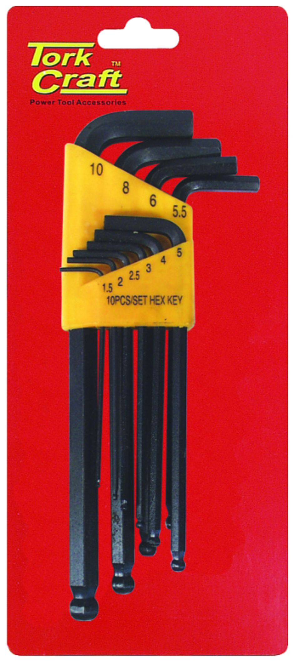 Tork Craft Allen Key Set 10Pce 1.5-10mm Ball Point NT2110