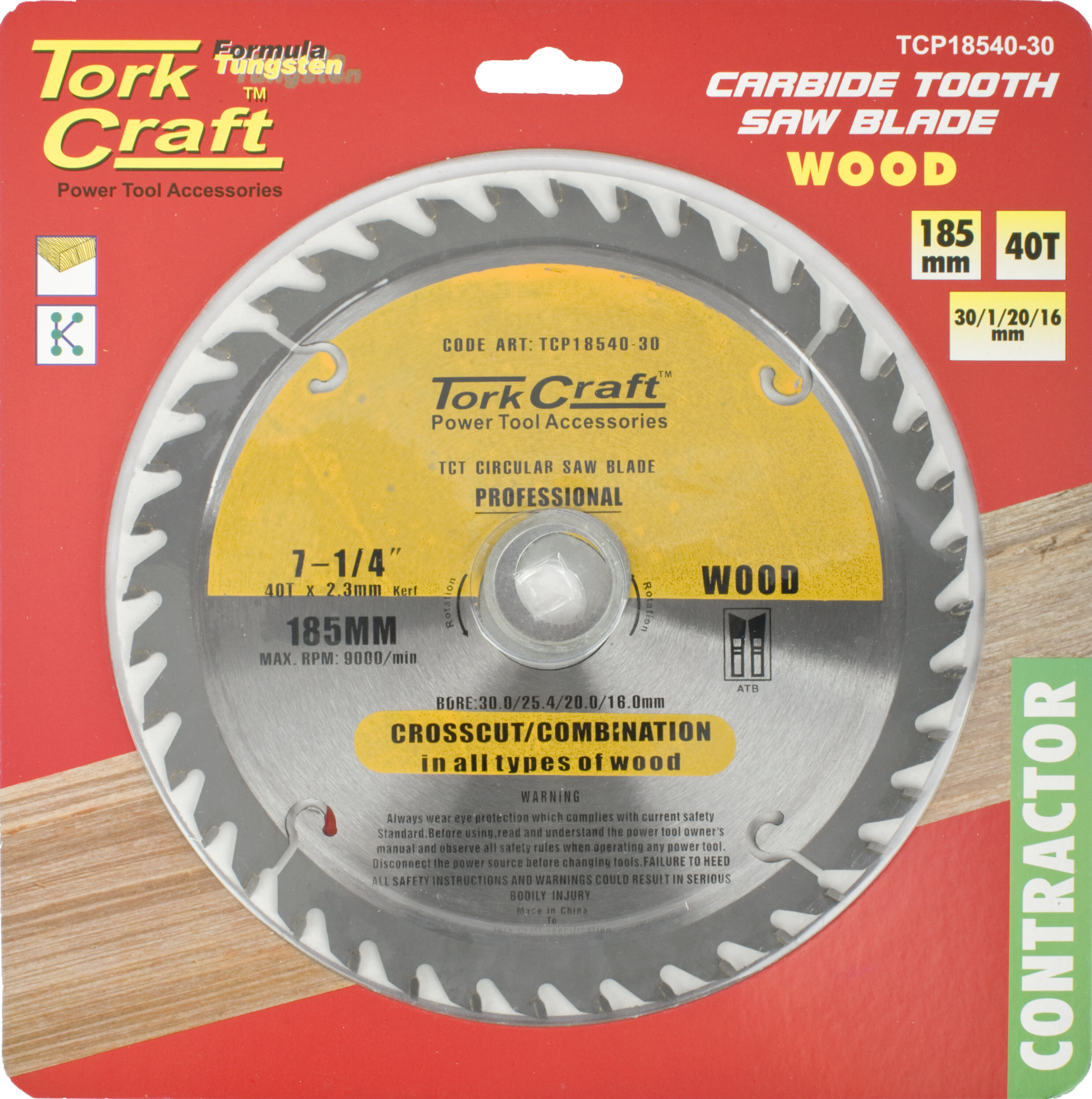 Tork Craft Blade Circular Saw 185x 40T TCP18540-29