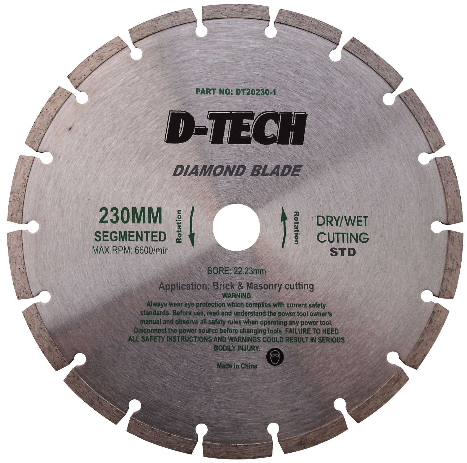 D-Tech Diamond Blade Segmented Standard 230mm