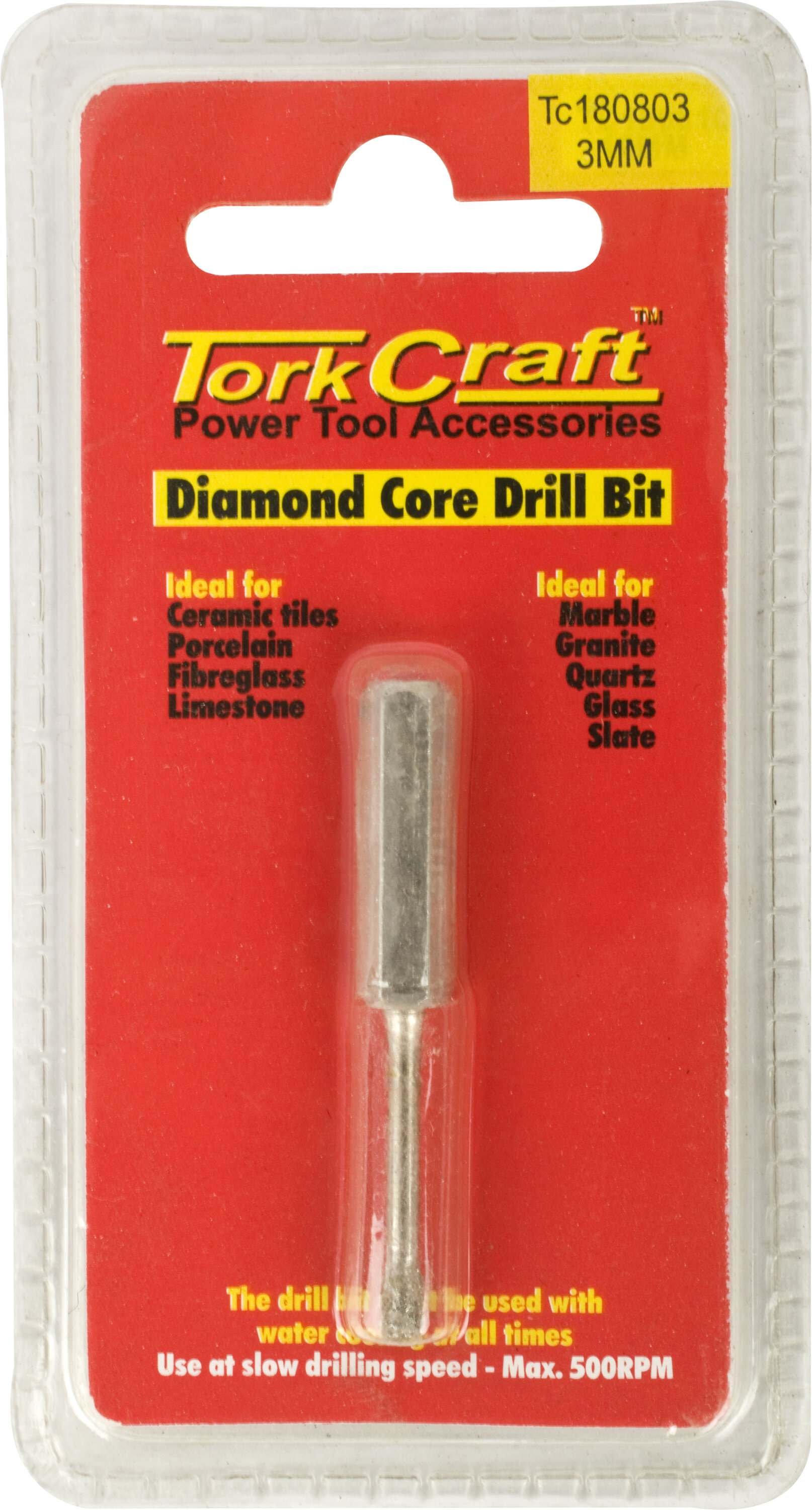 Tork Craft Core Bit Diamond 3mm For Tiles TC180803