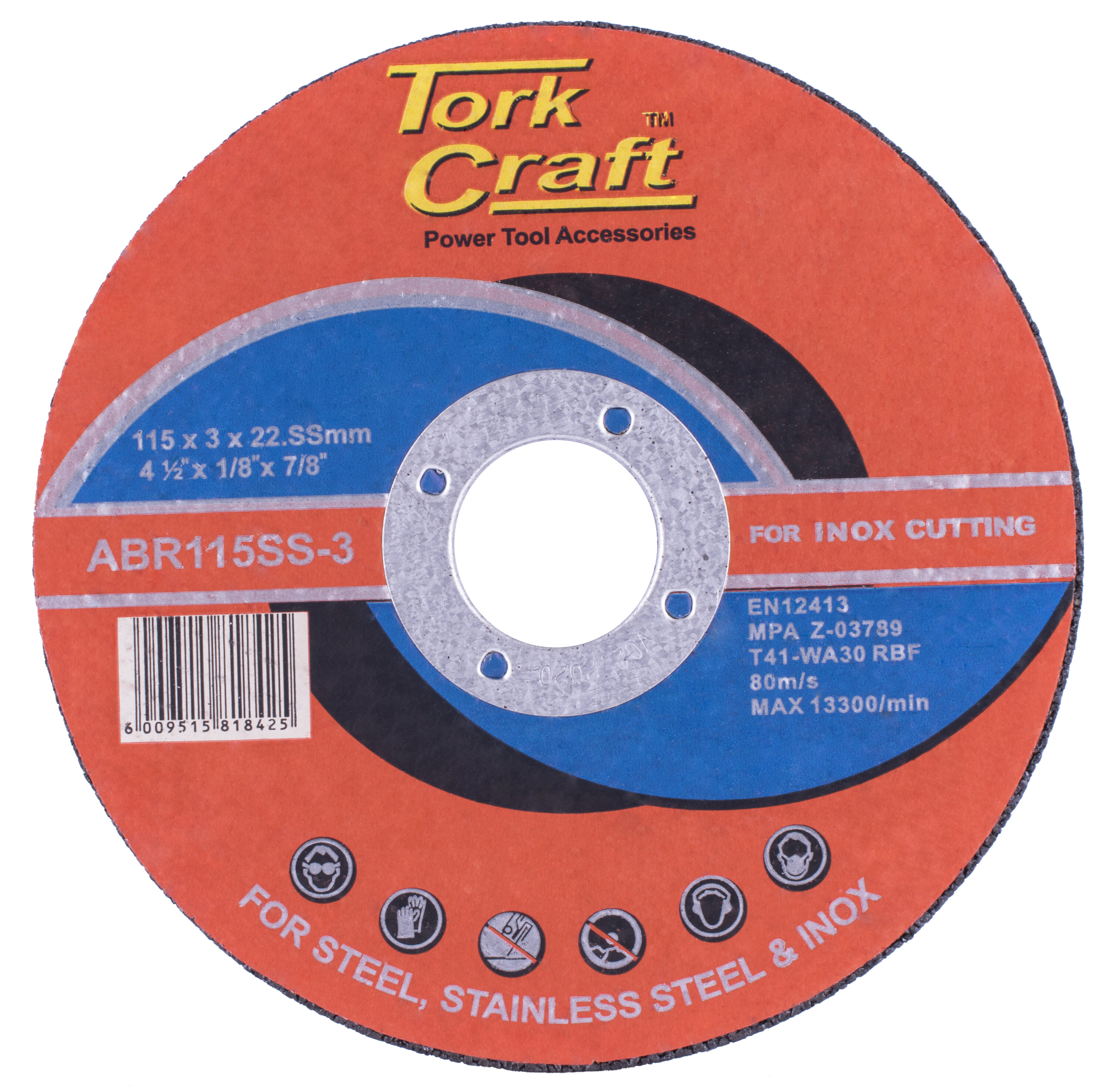 Tork Craft Cutting Disc Inox 115x3.0x22.2mm ABR115SS-3