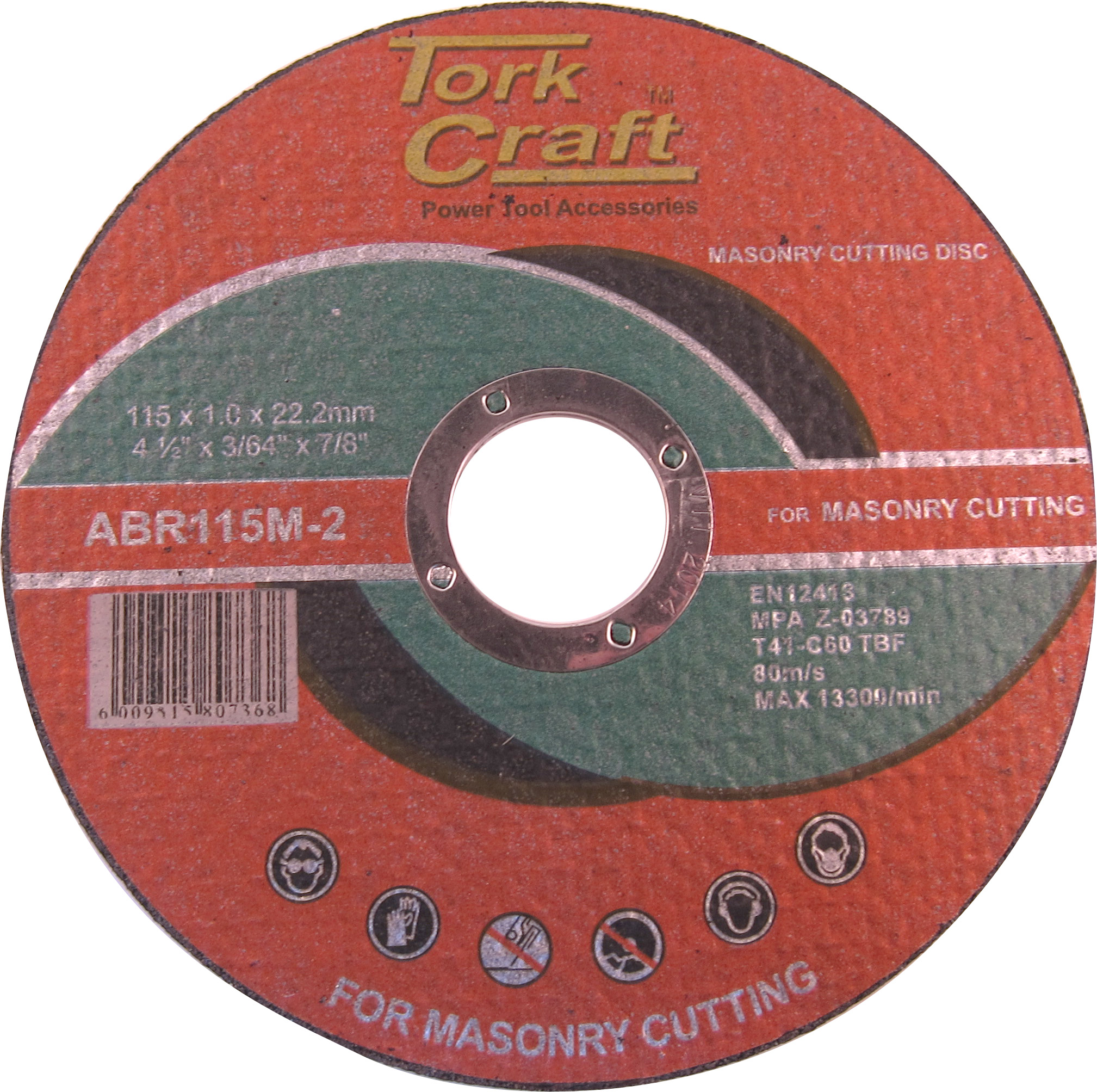 Tork Craft Cutting Disc Masonry 115x1.0x22.2mm ABR115M-1