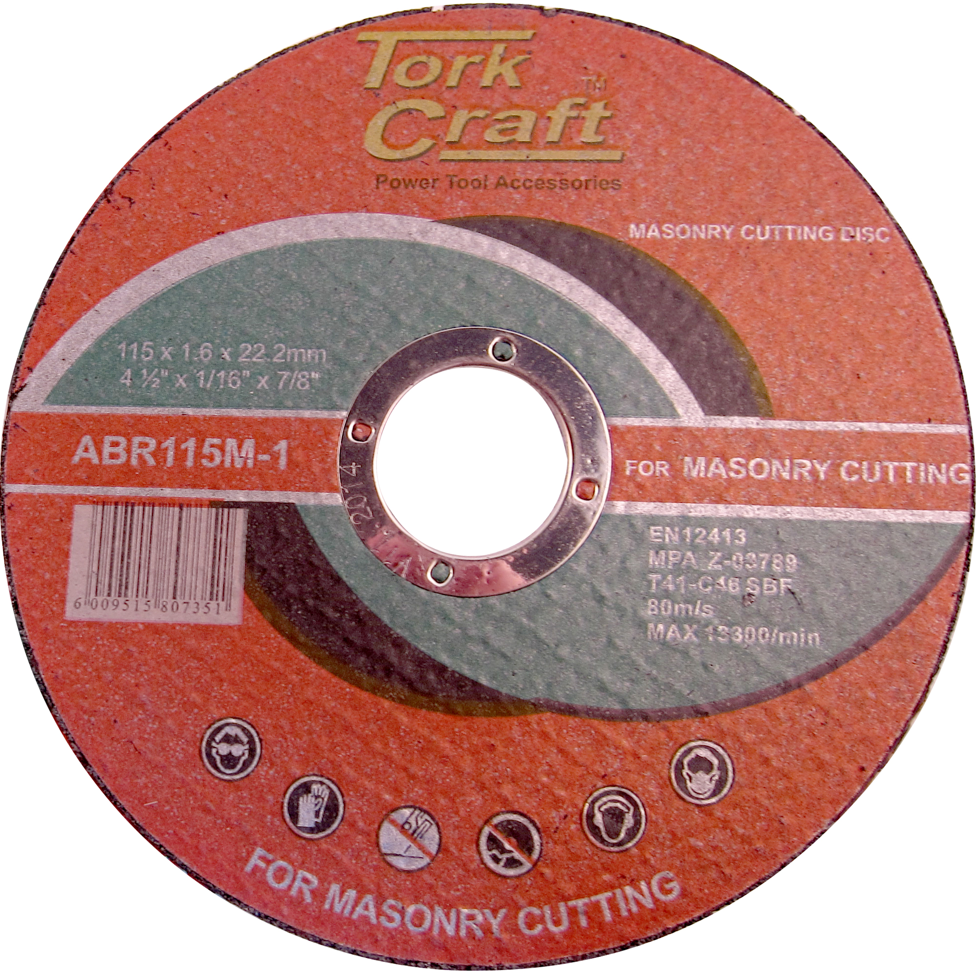 Tork Craft Cutting Disc Masonry 115x1.6x22.2mm ABR115M-0