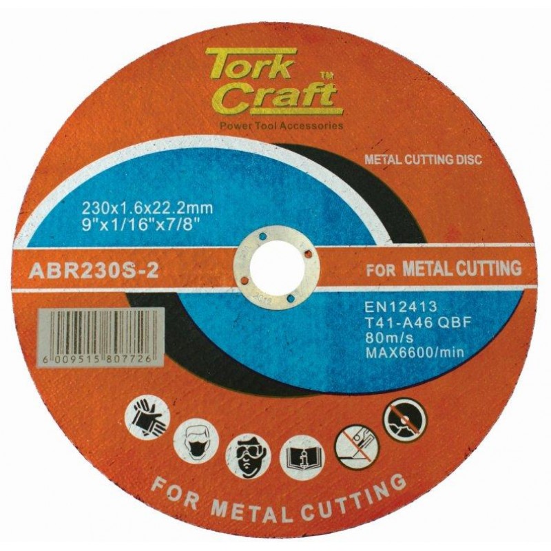 Tork Craft Cutting Disc Steel & S/Steel 230x1.6x22.2mm ABR230S-2