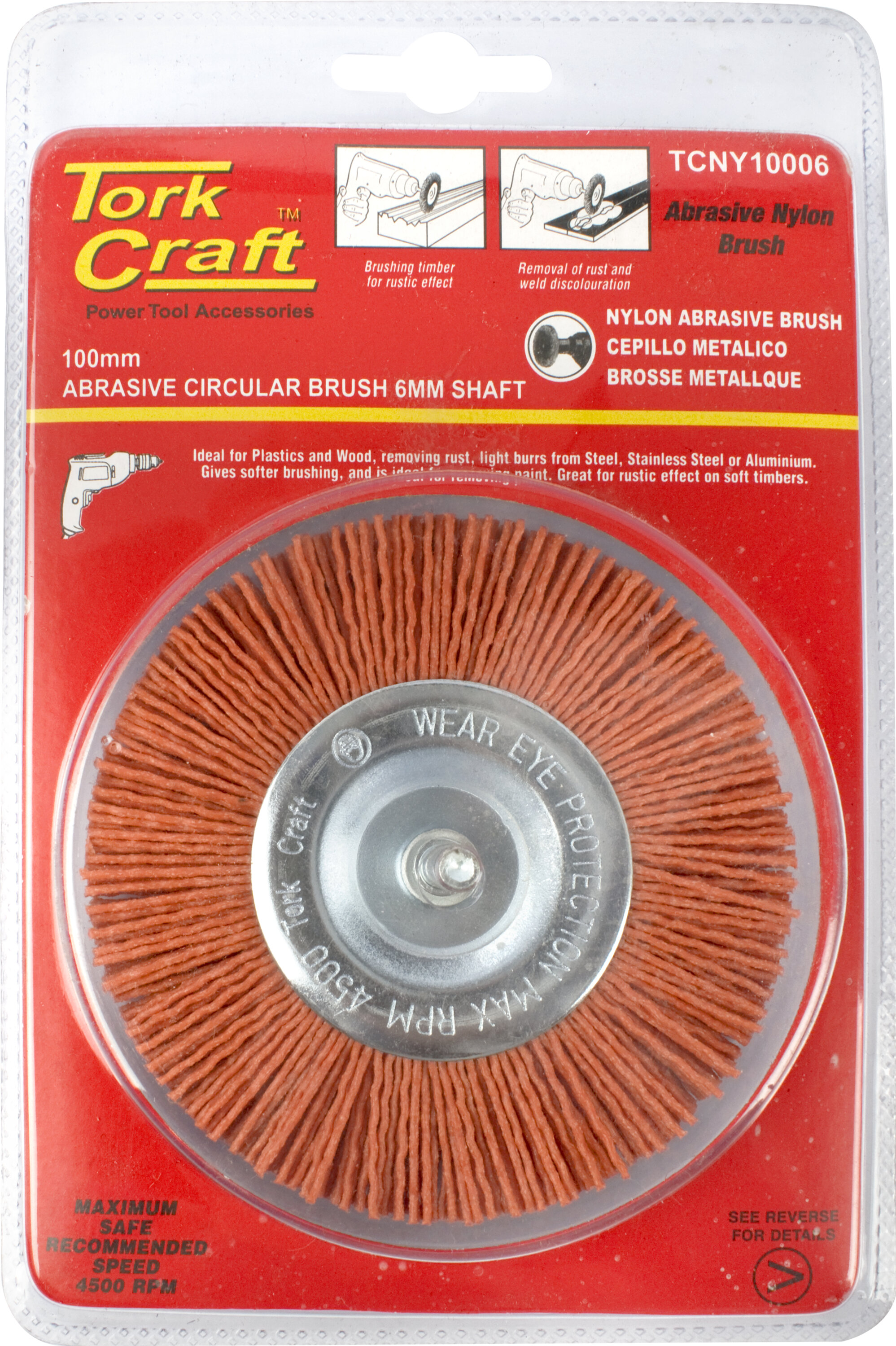 Nylon Wheel Brush 100 x 6mm TCNY10005