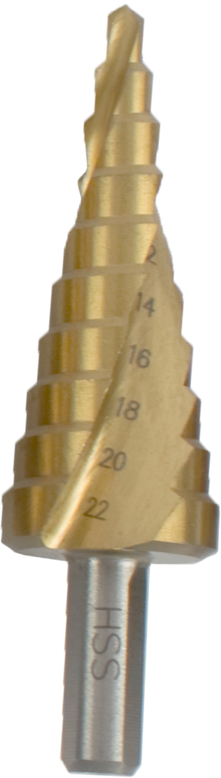 Tork Craft Step Drill HSS 4-22mm x 2mm Spiral TC353045