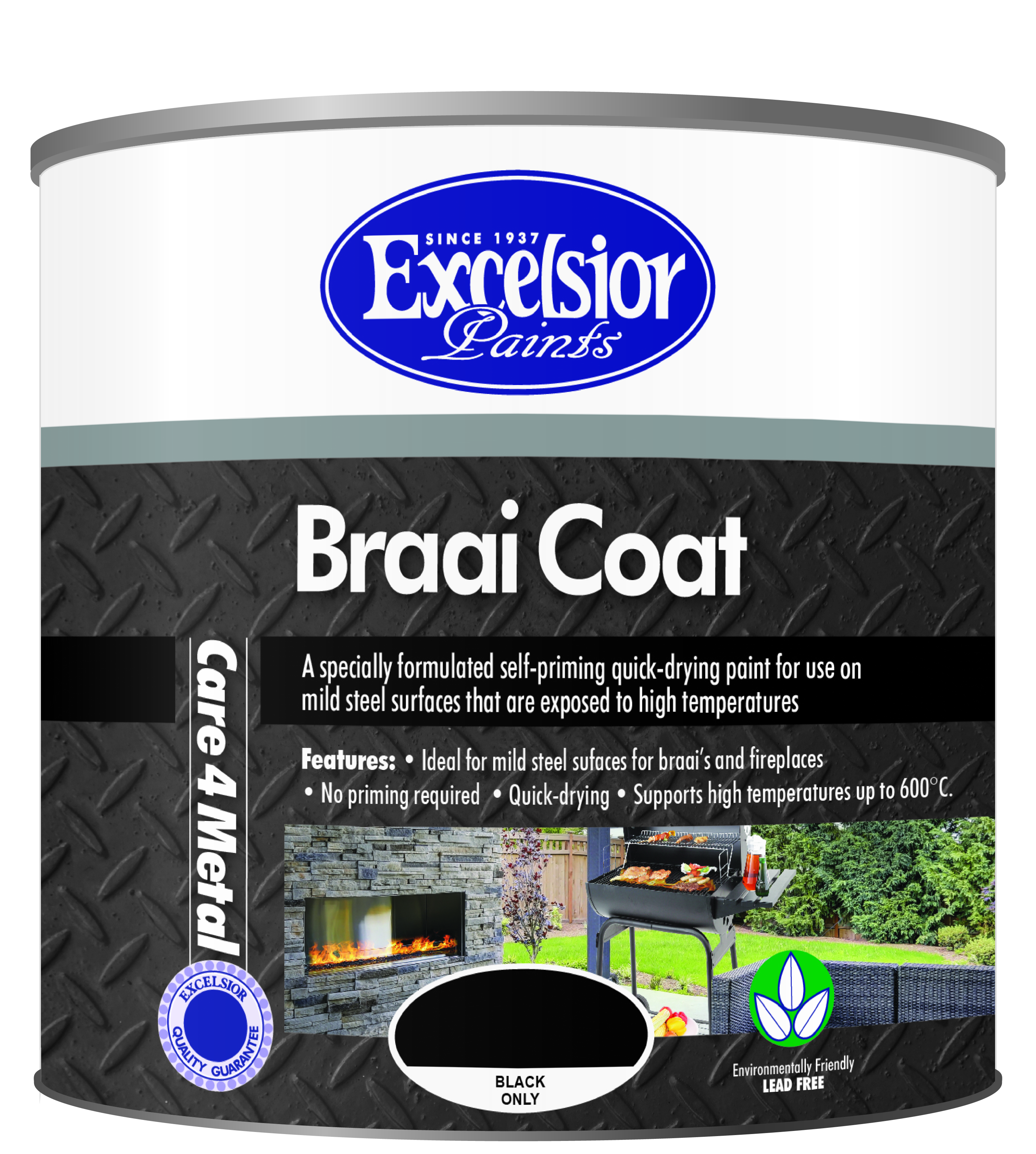 Excelsior Primer Braai-Coat Black 1l