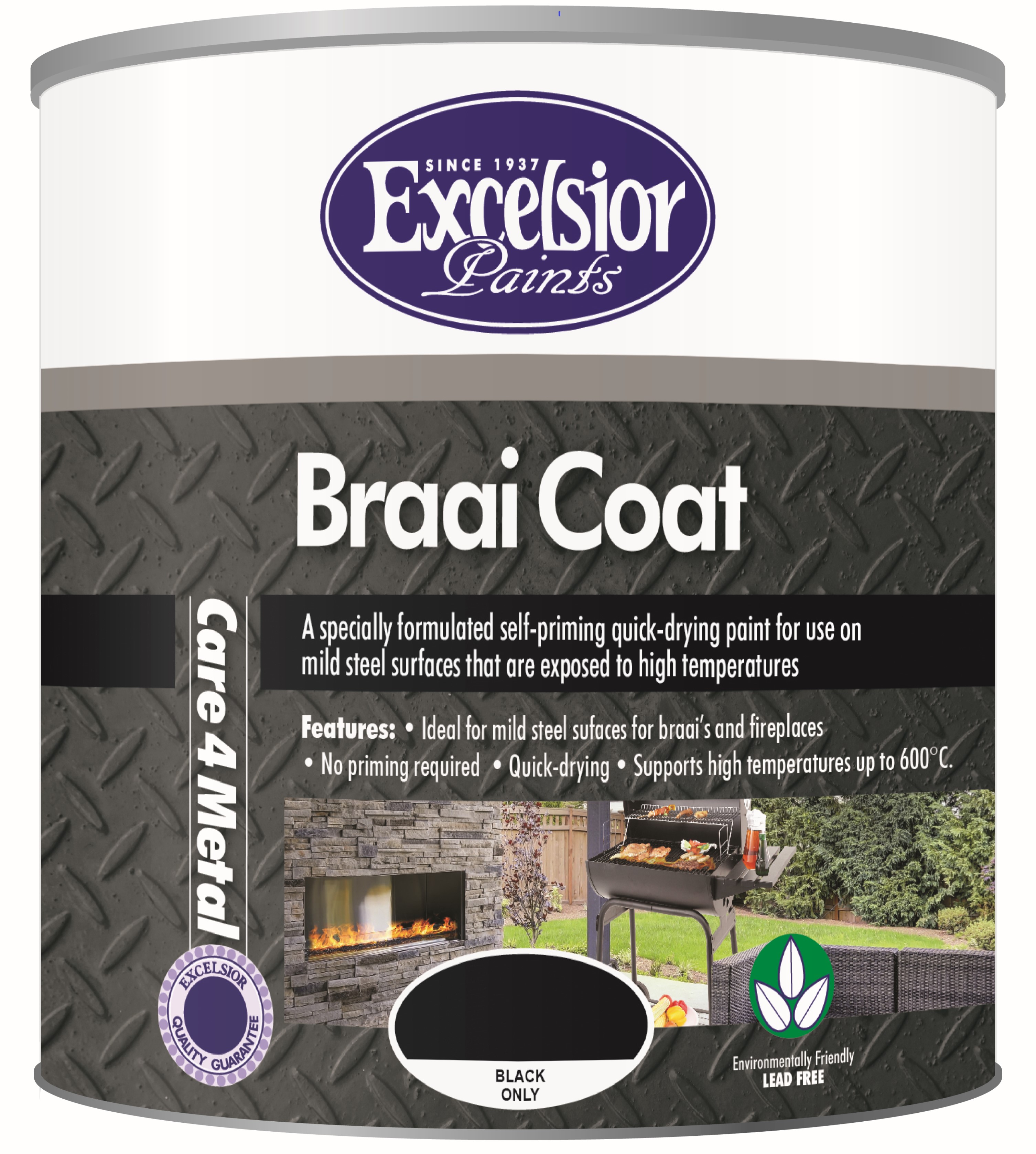 Excelsior Primer Braai-Coat Black 5l