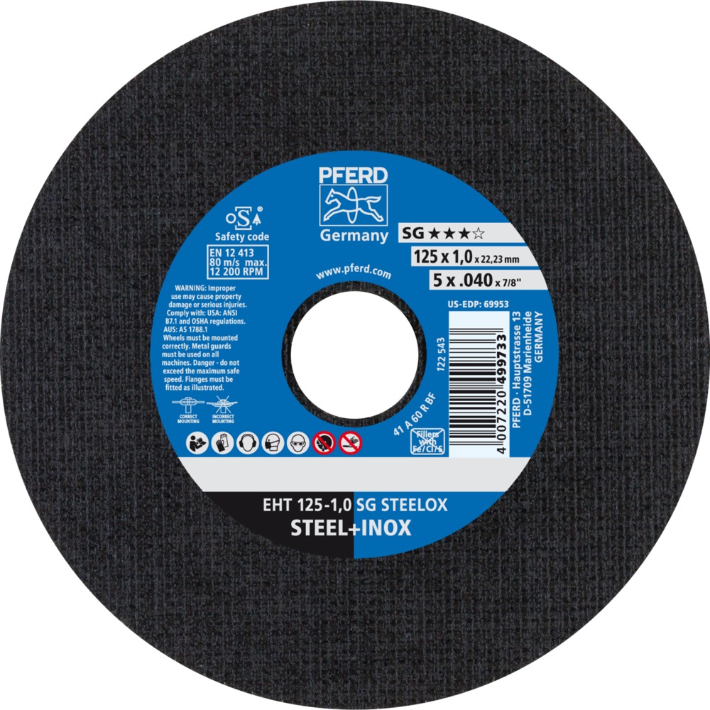 Pferd Wheel Cutting Thin 125x6.0x1.0mm 2066062