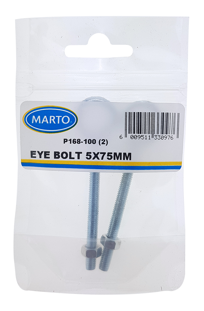 Marto Bolt Eye & Nut 5x 75mm (2)
