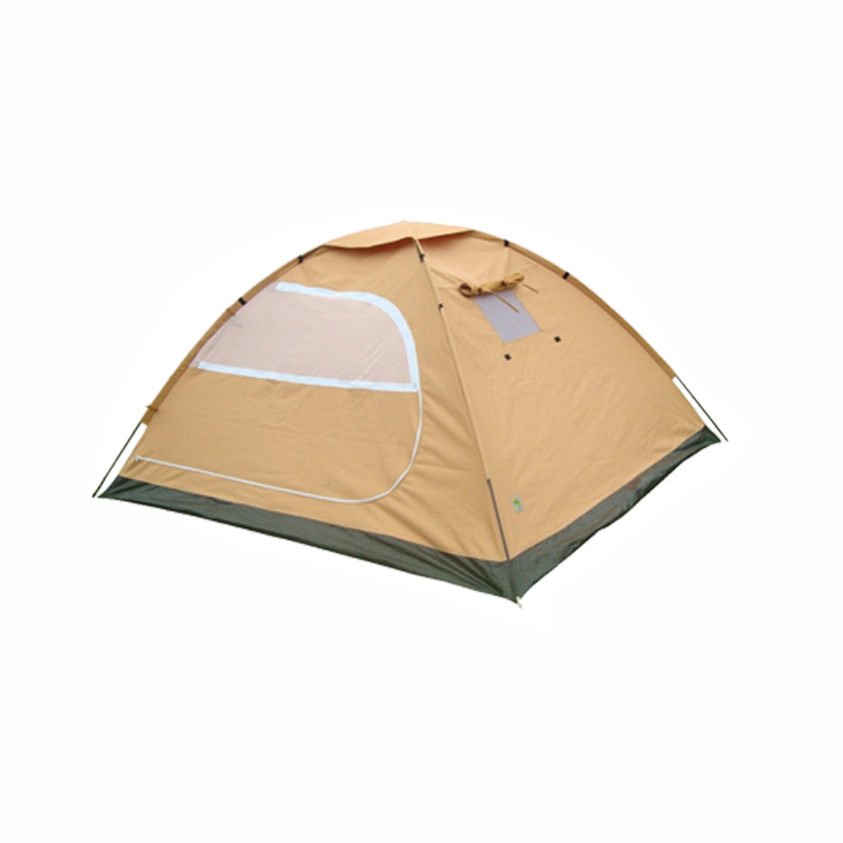 Tent 4 Man Canvas 240x210x130 Beige and Green 05/TNC06-4