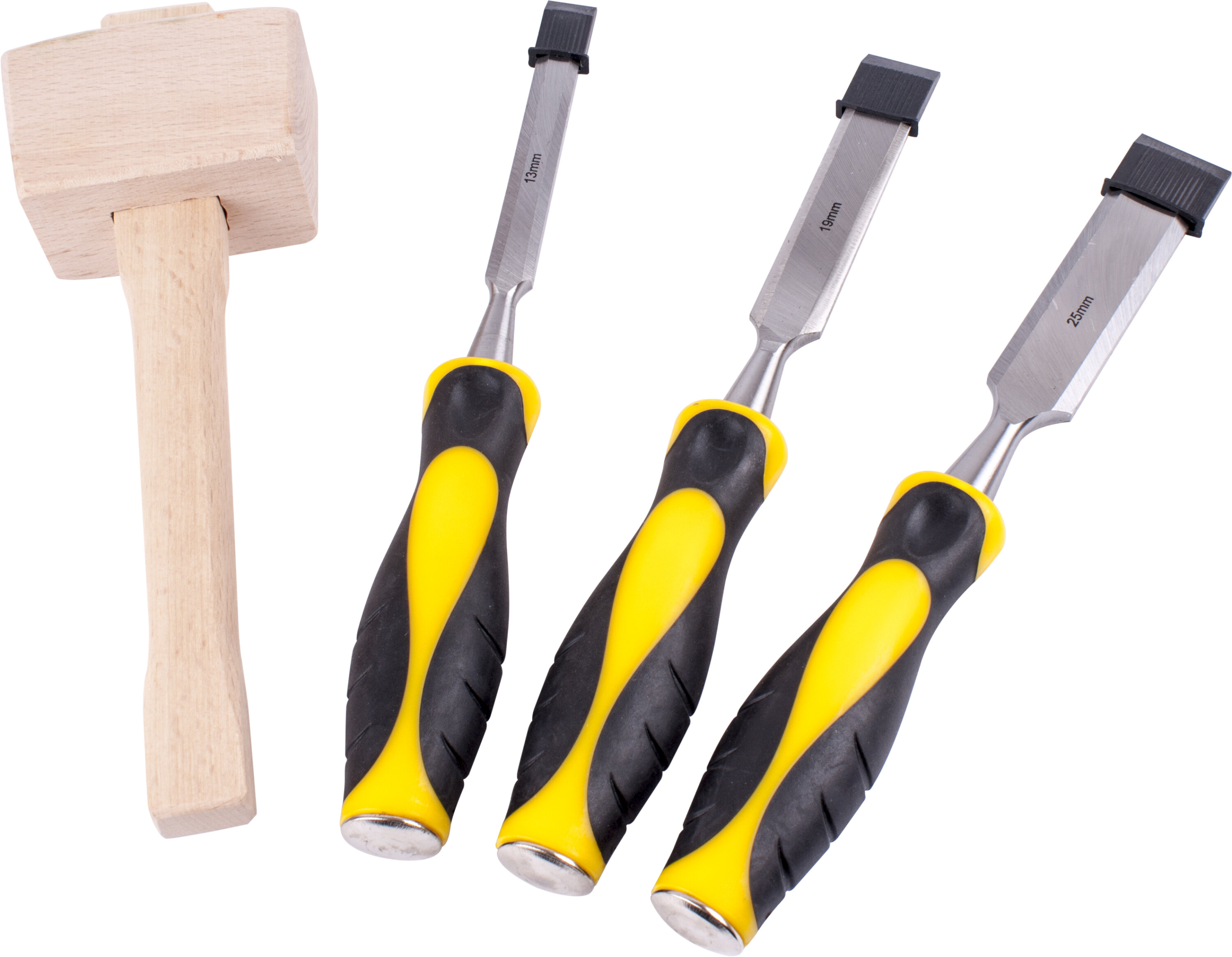 Tork Craft Chisel Wood Set 3Pce With Wooden Mallet