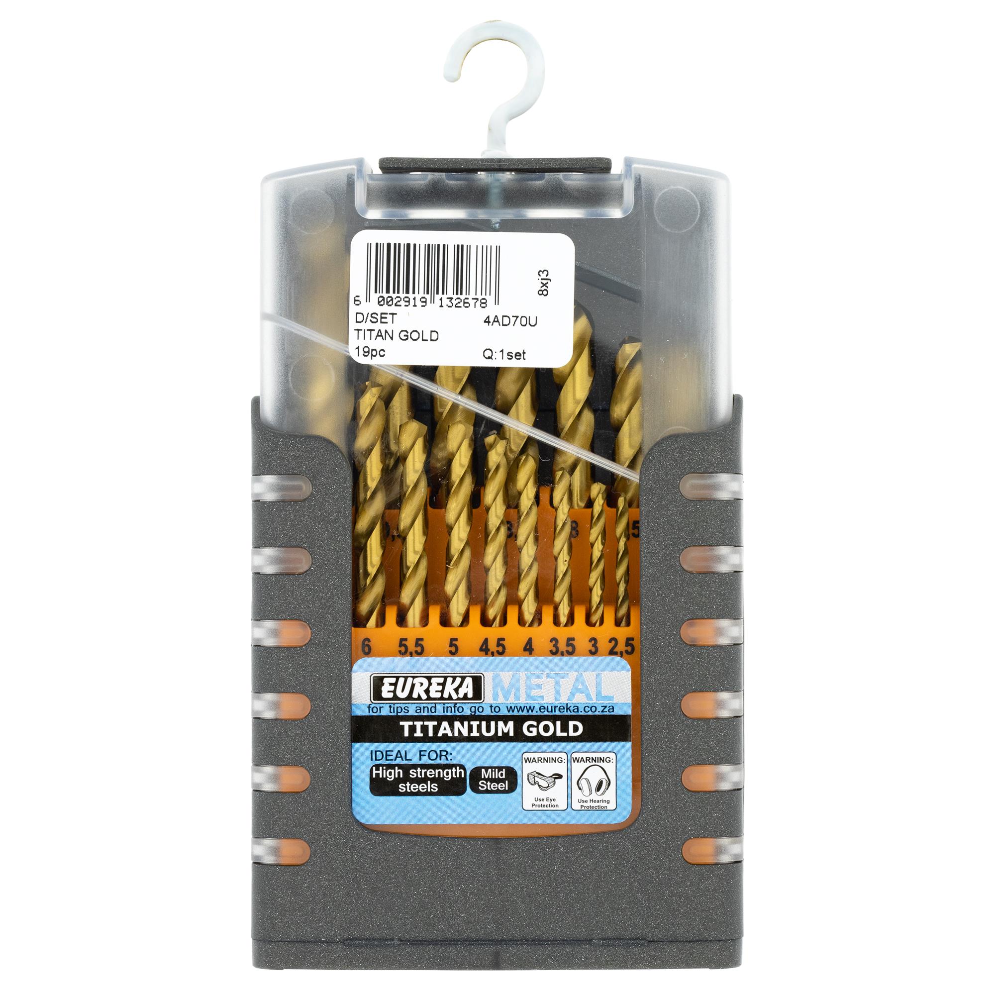 Drill Bit Set Titan Gold 19Pce 4AD70U